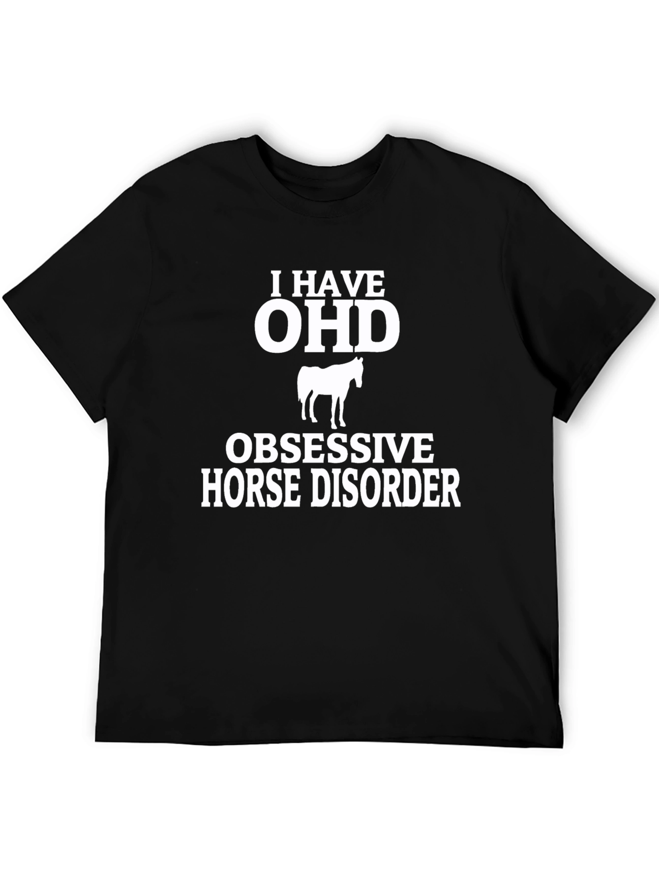 Black OHD Obsessive Horse Disorder Graphic Tee view 5