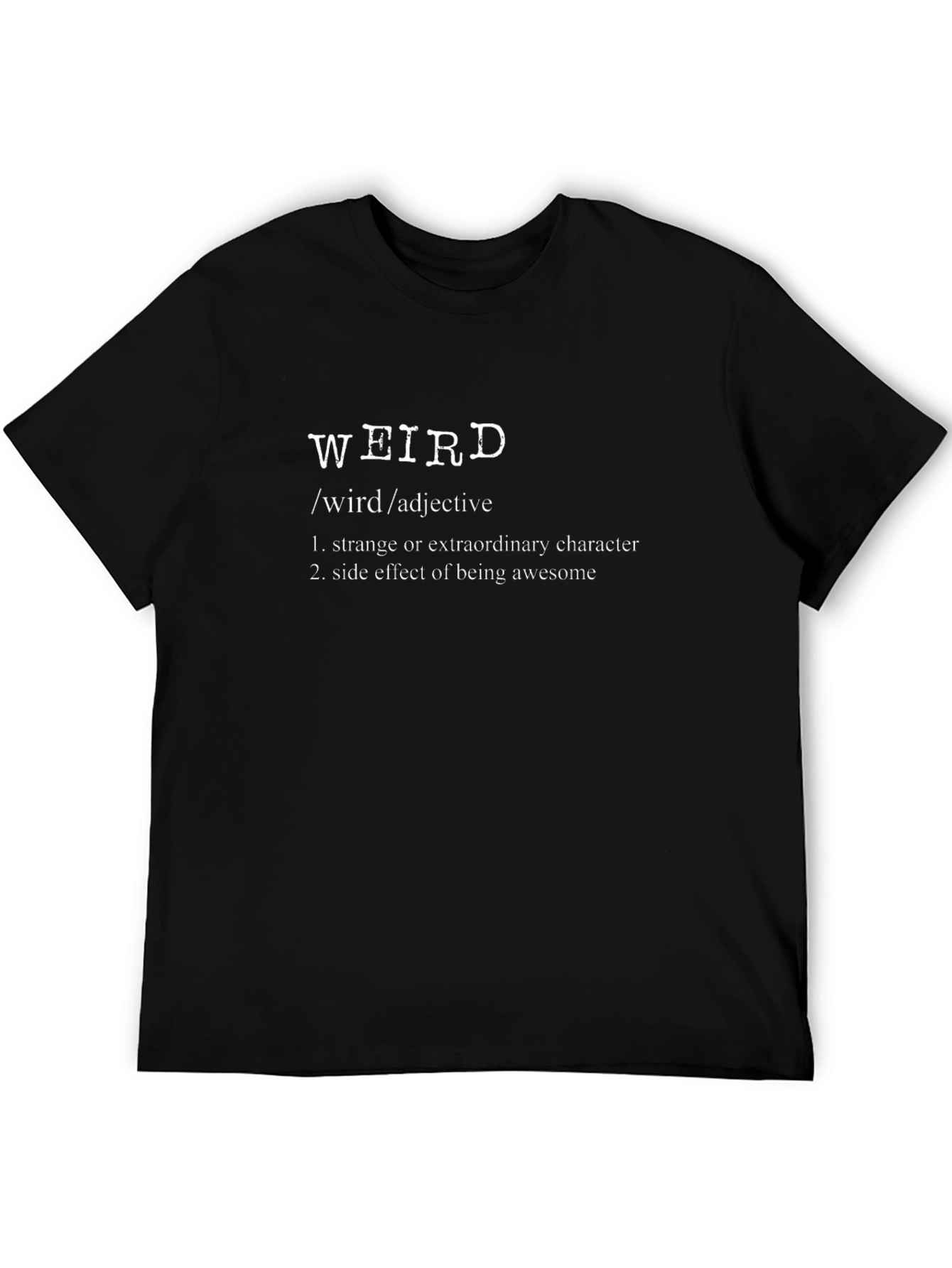 Black Weird Definition Graphic Tee - Black Cotton T-Shirt view 5