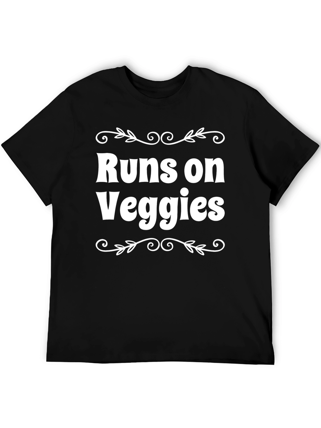 Black Runs on Veggies T-Shirt - Vegan Lifestyle Tee view 5