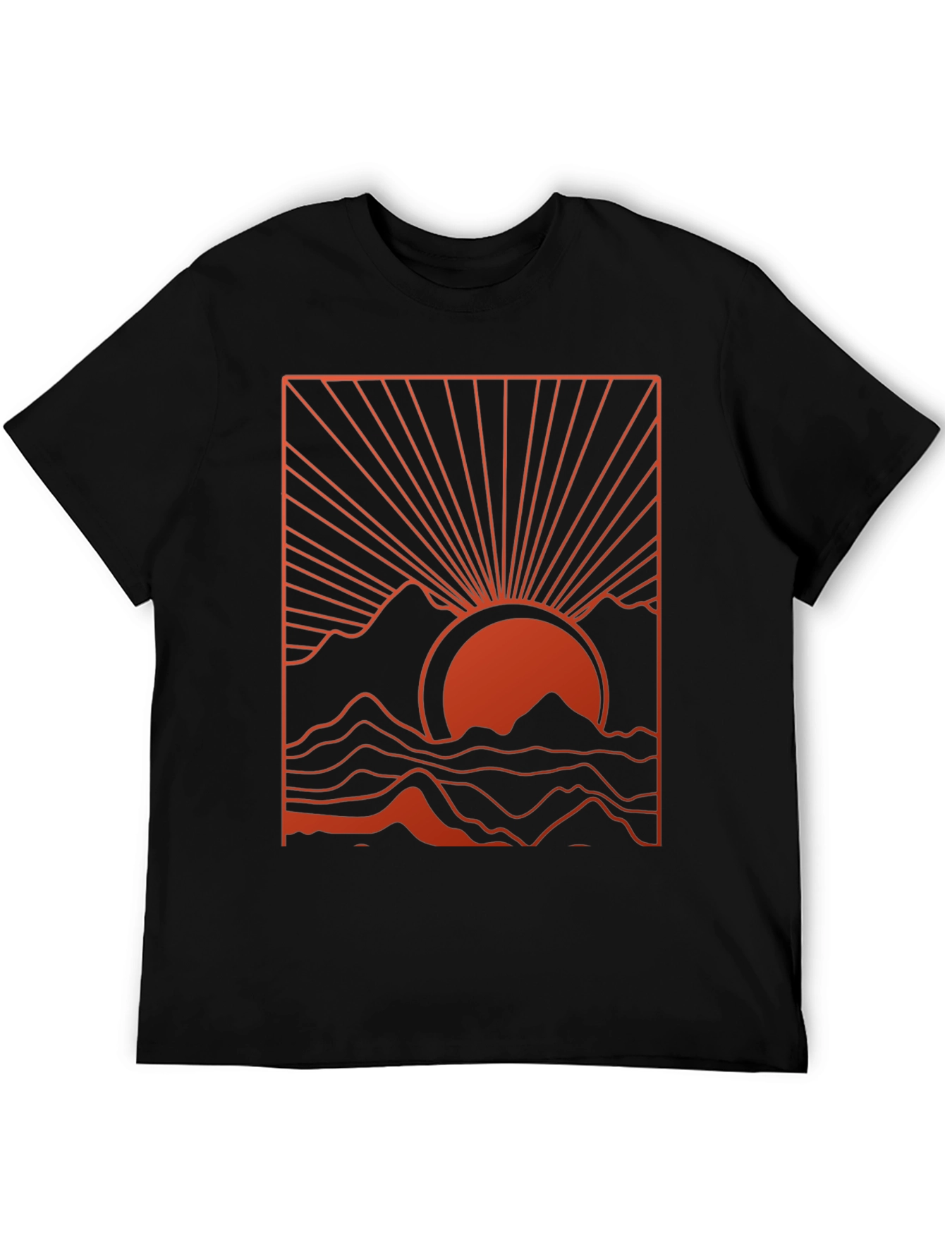 Black Sunset Graphic T-Shirt - Black view 5