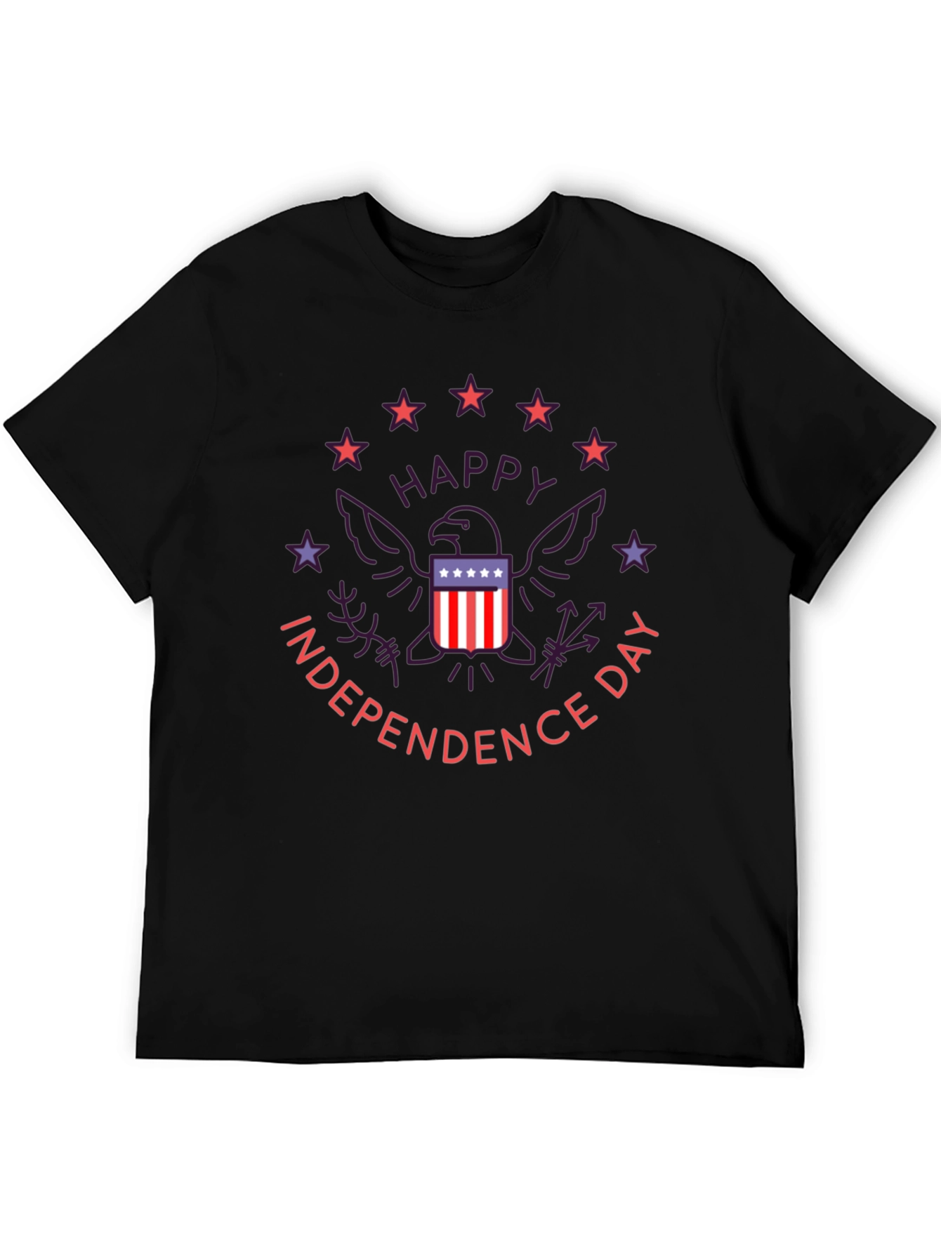 Black Patriotic Independence Day Graphic T-Shirt view 5