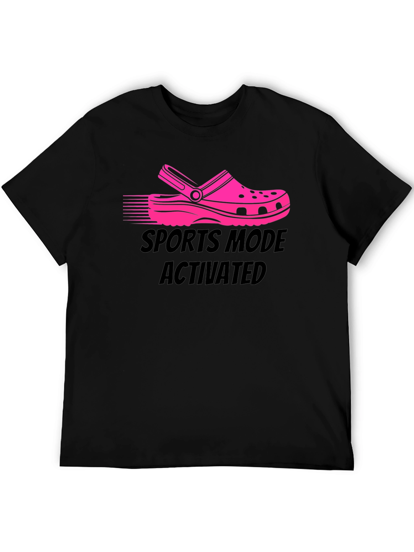 Black Sports Mode Activated T-Shirt view 5