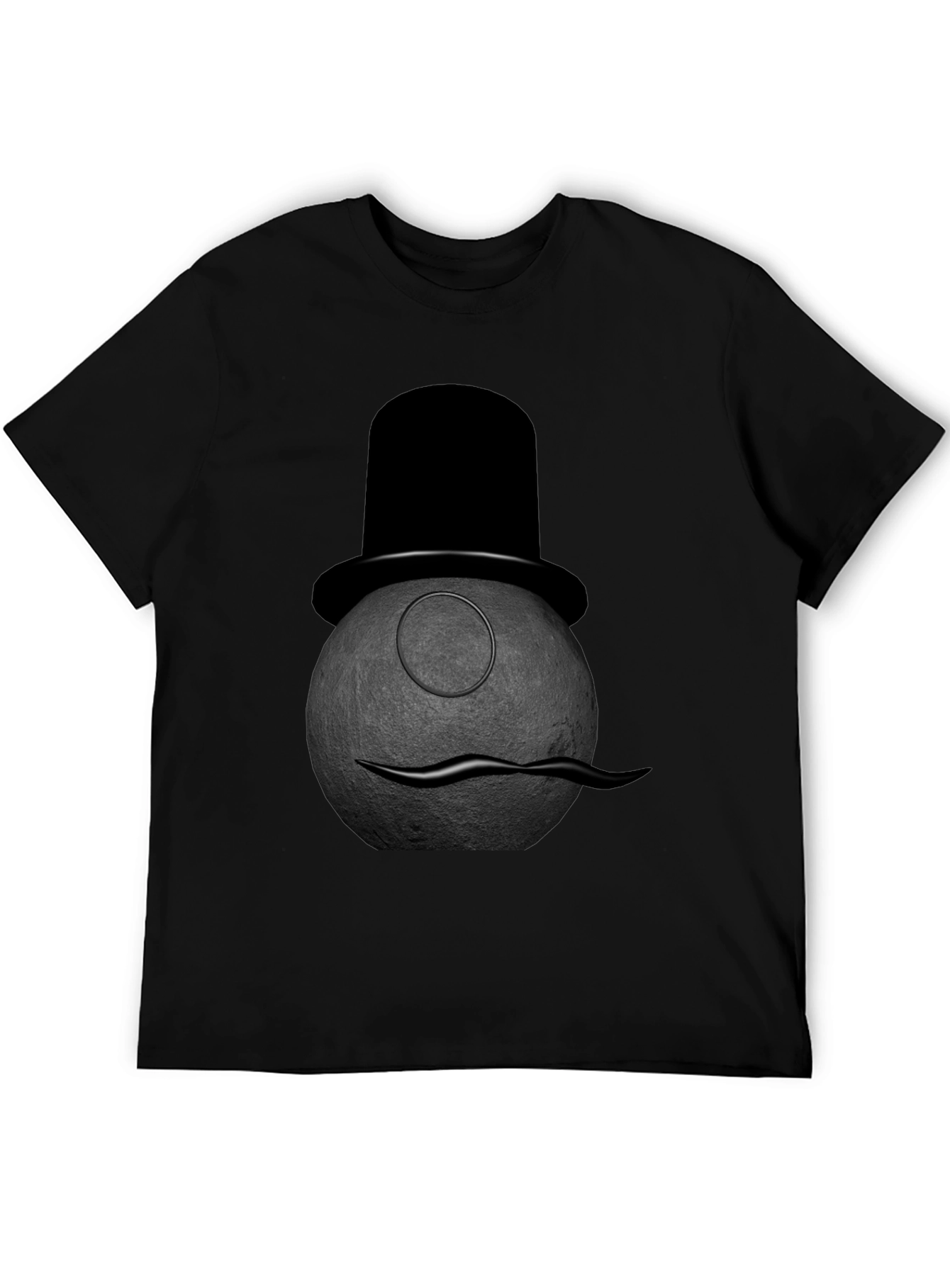 Black Dapper Moon Man Graphic Tee view 5