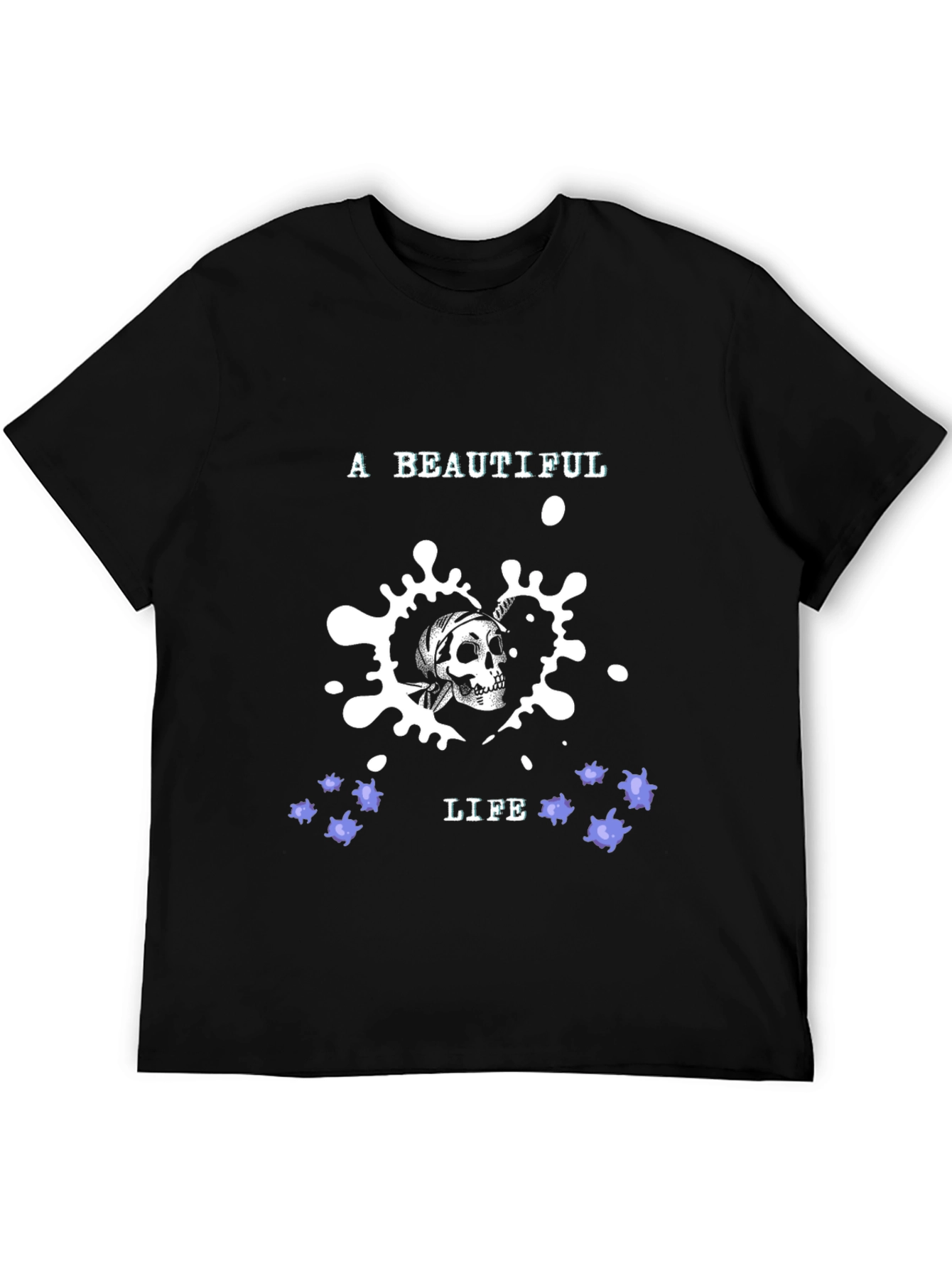 Black Skull Graphic Tee - A Beautiful Life Design, Casual Wear view 5
