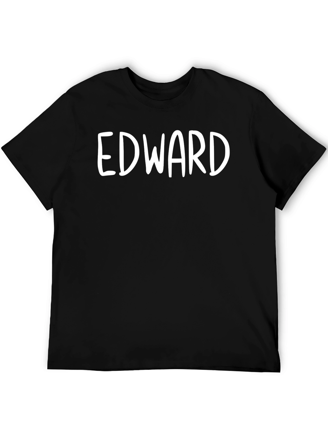 Black Edward Tee - Personalized Name T-Shirt view 5