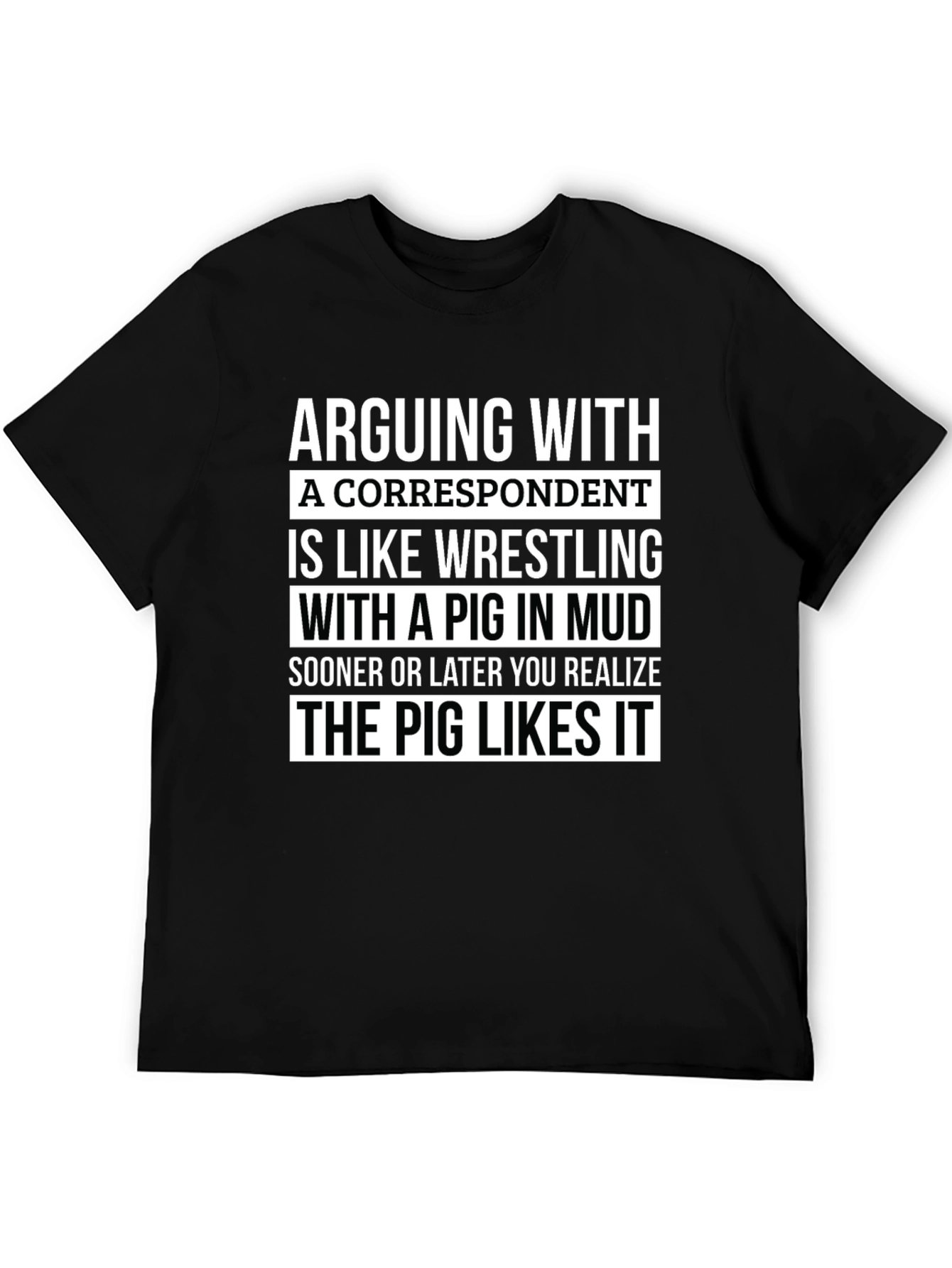 Black Correspondent Pig Wrestling Graphic Tee - Black view 5