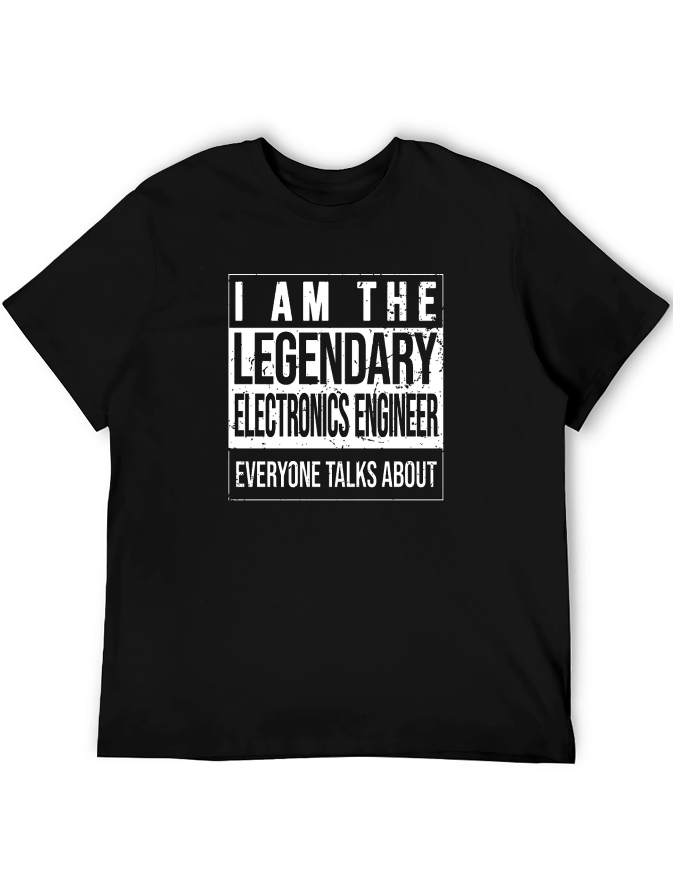 Black Legendary Electronics Engineer Graphic T-Shirt view 5