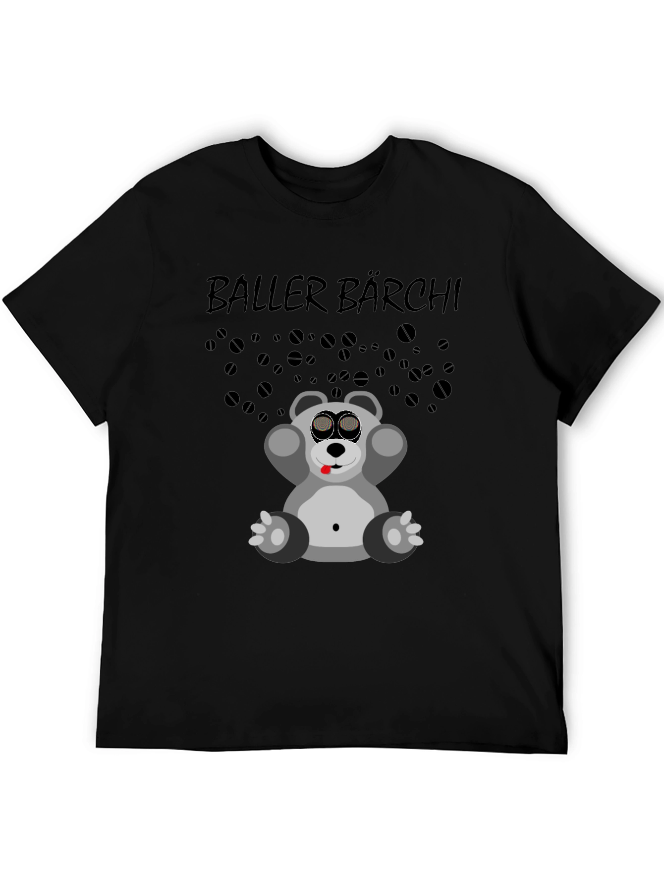 Black Baller Bärchi Graphic Tee - Black Unisex T-Shirt view 5