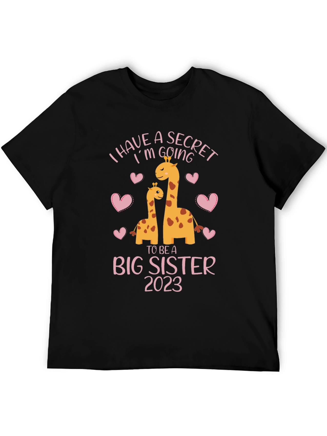Big Sister 2023 Giraffe Pregnancy Announcement T-Shirt - 5