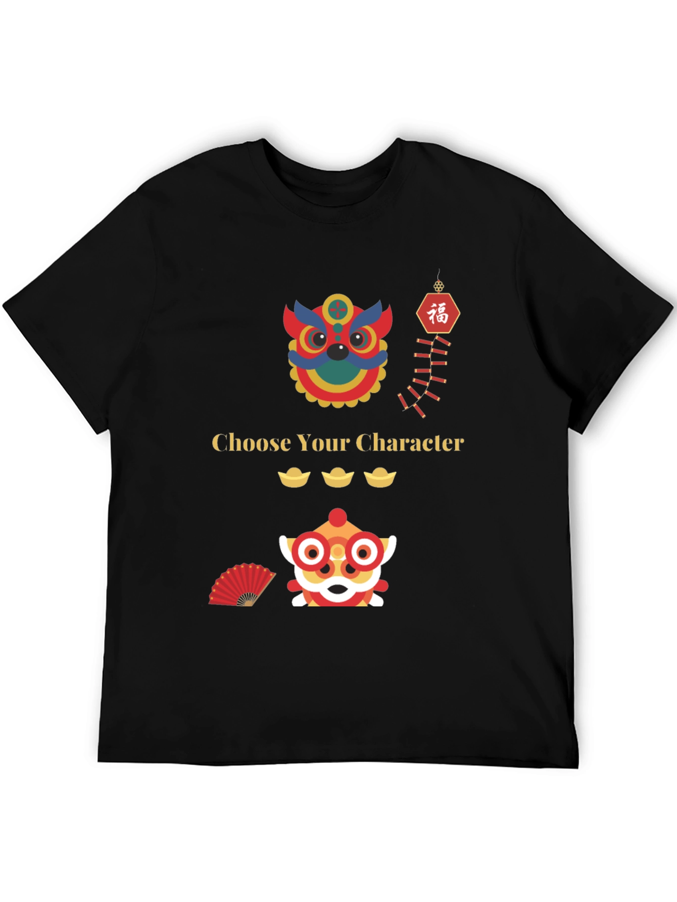 Black Choose Your Character T-Shirt view 5