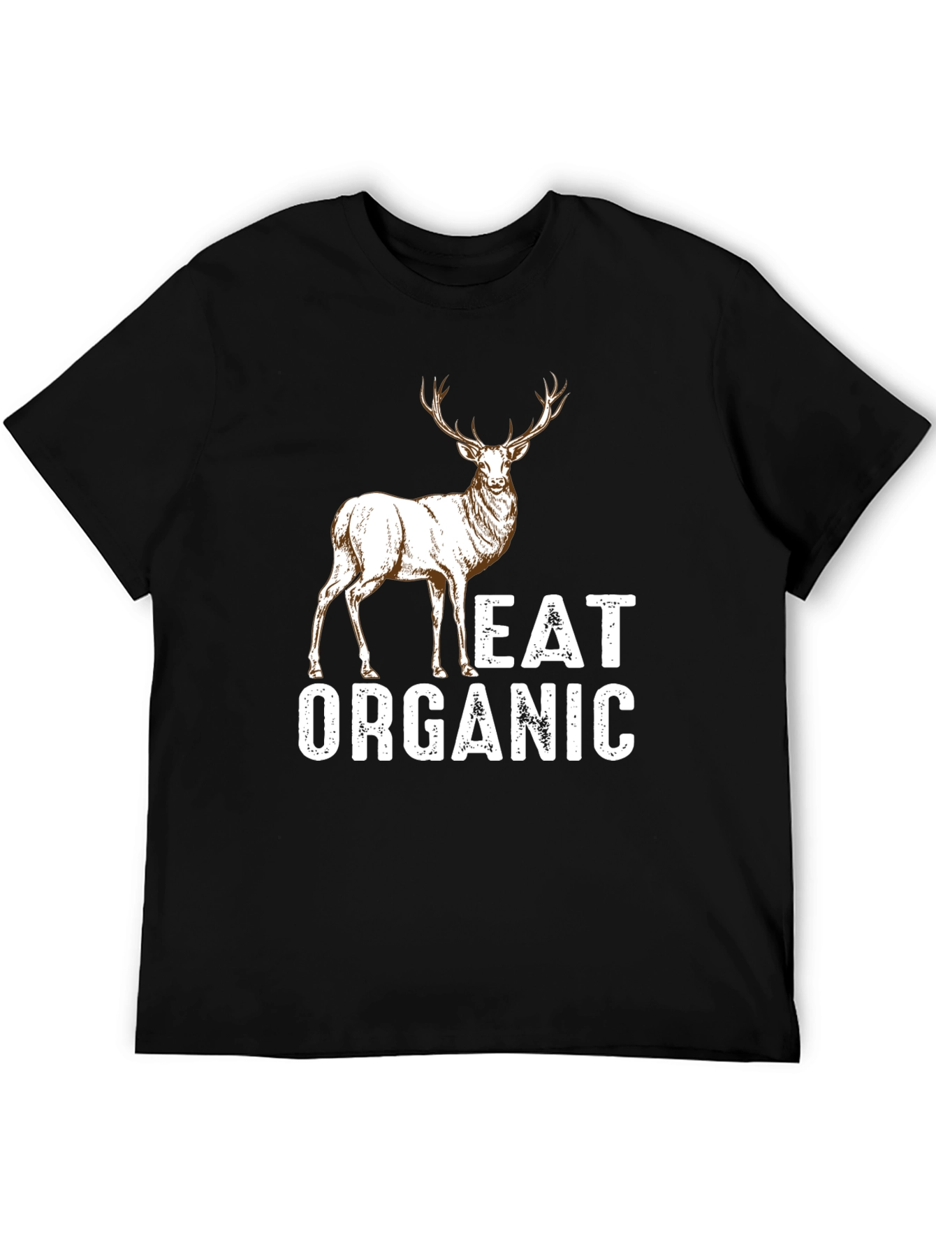 Black Eat Organic Deer Graphic T-Shirt - Mens view 5
