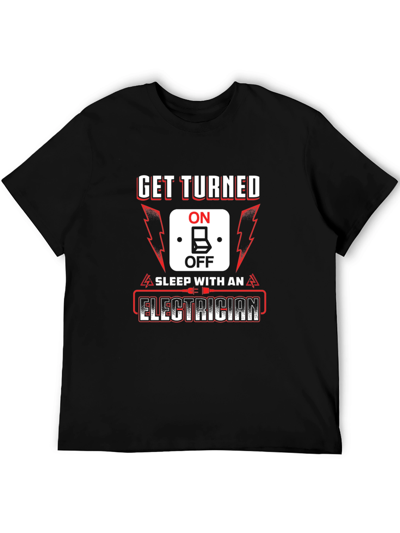 Black Get Turned On Electrician Graphic Tee view 5