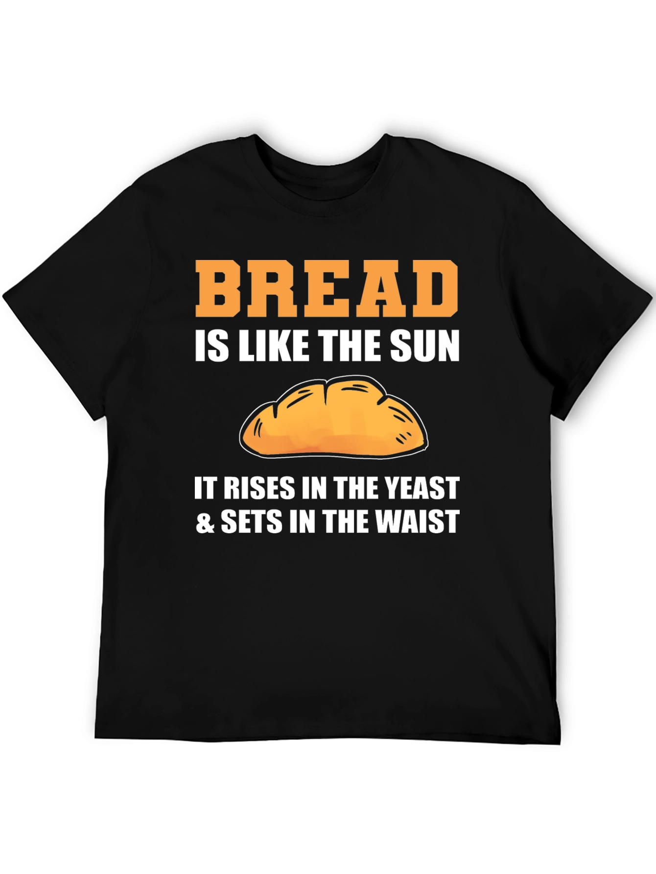 Black Bread Lover T-Shirt - Rising Waist Humor view 5