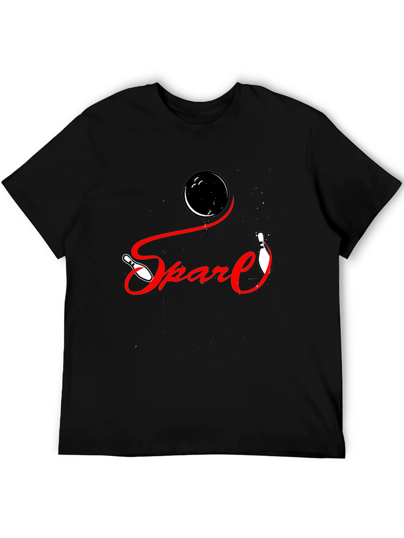 Black Spare Bowling Graphic T-Shirt - Strike Style! view 5