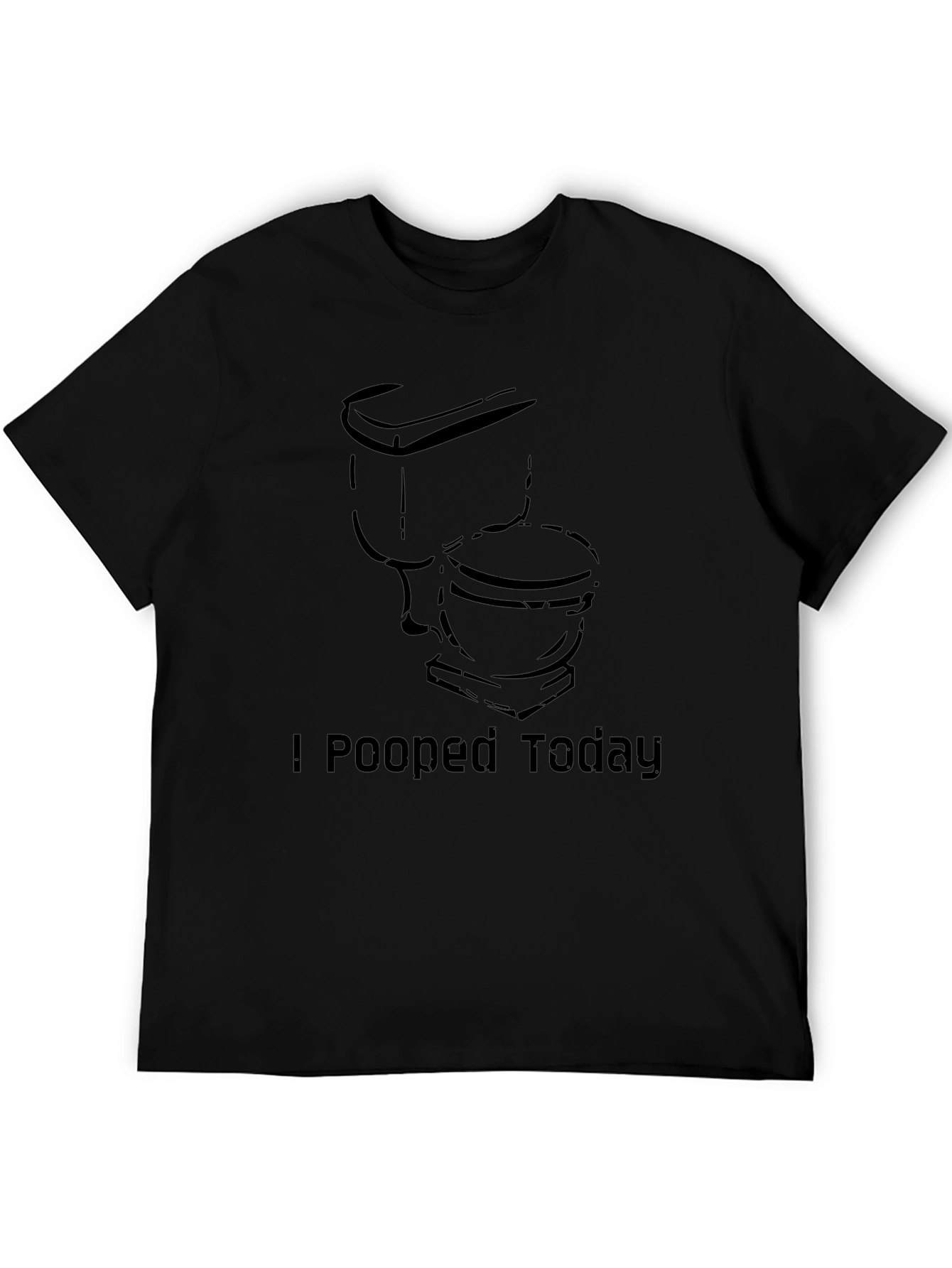 Black I Pooped Today Graphic Tee - Black Cotton Novelty Shirt view 5