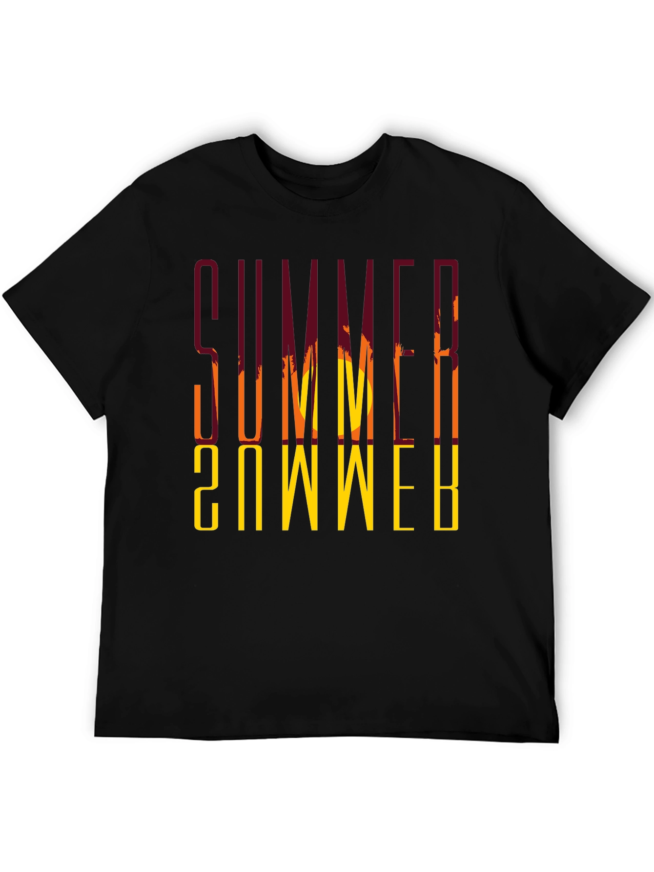 Black Summer Retro Graphic T-Shirt view 5