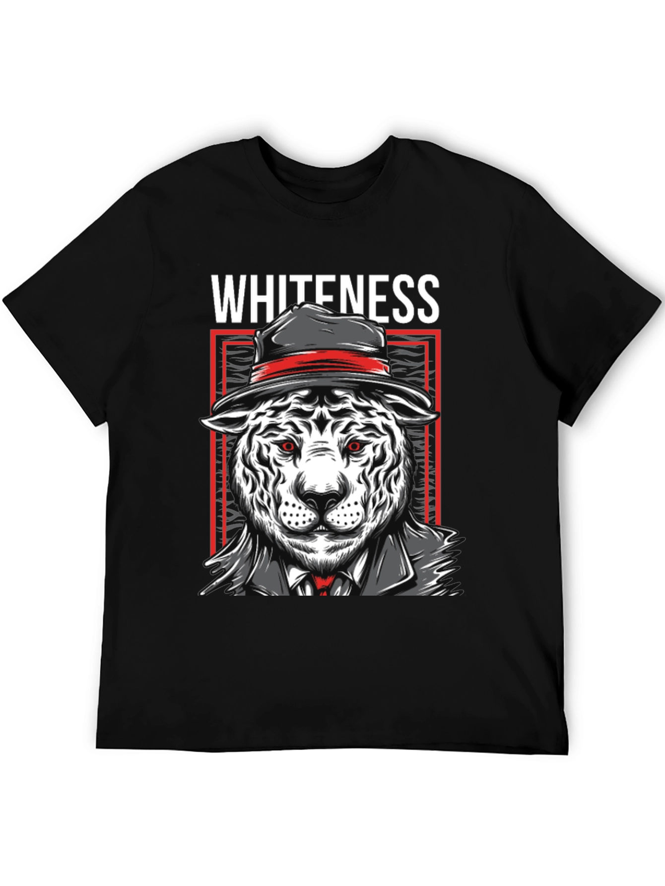 Black Whiteness Tiger Graphic T-Shirt view 5