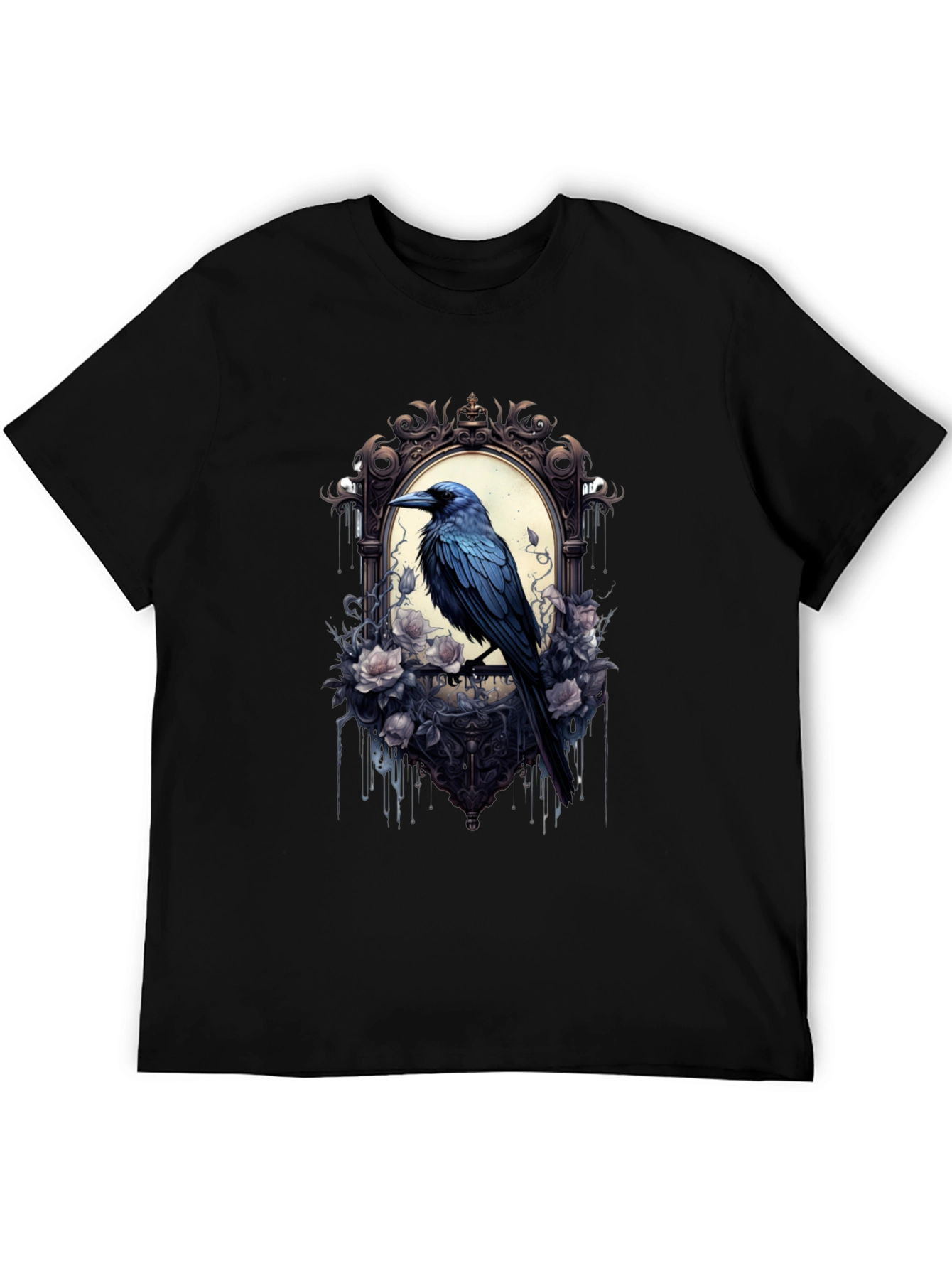 Black Gothic Raven Tee view 5