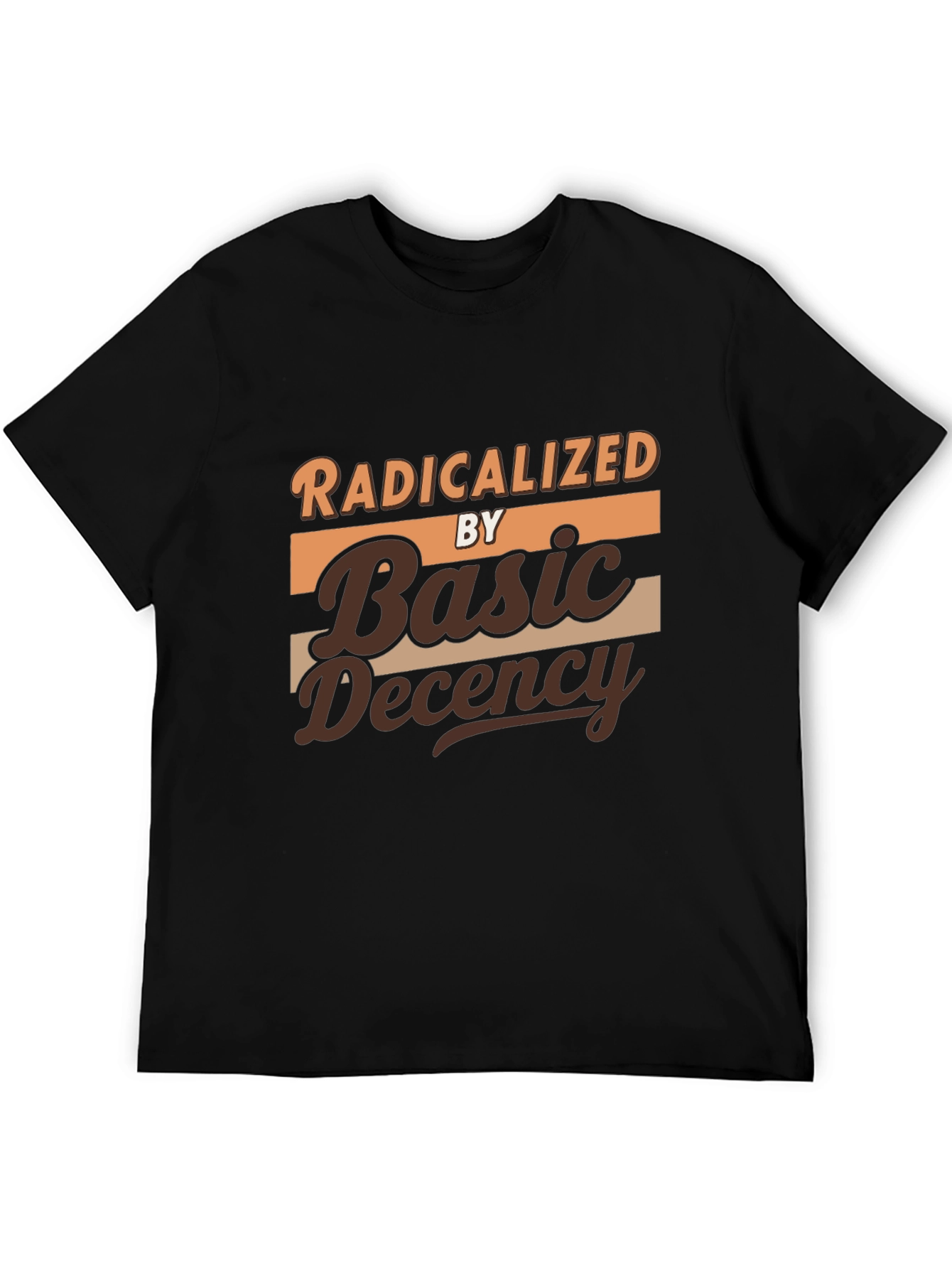 Black Radicalized by Basic Decency Graphic T-Shirt view 5