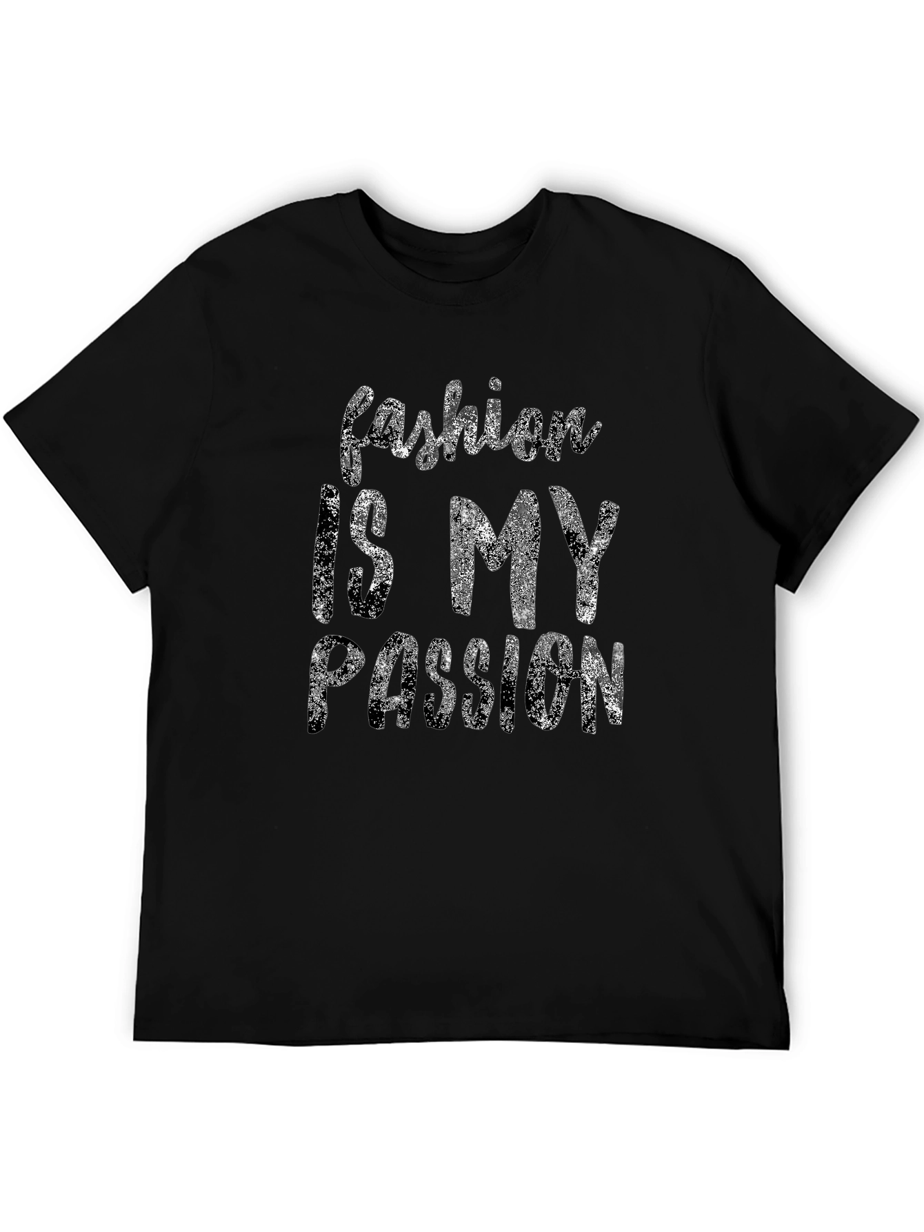 Black Fashion Is My Passion Graphic Tee - Stylish Crew Neck view 5