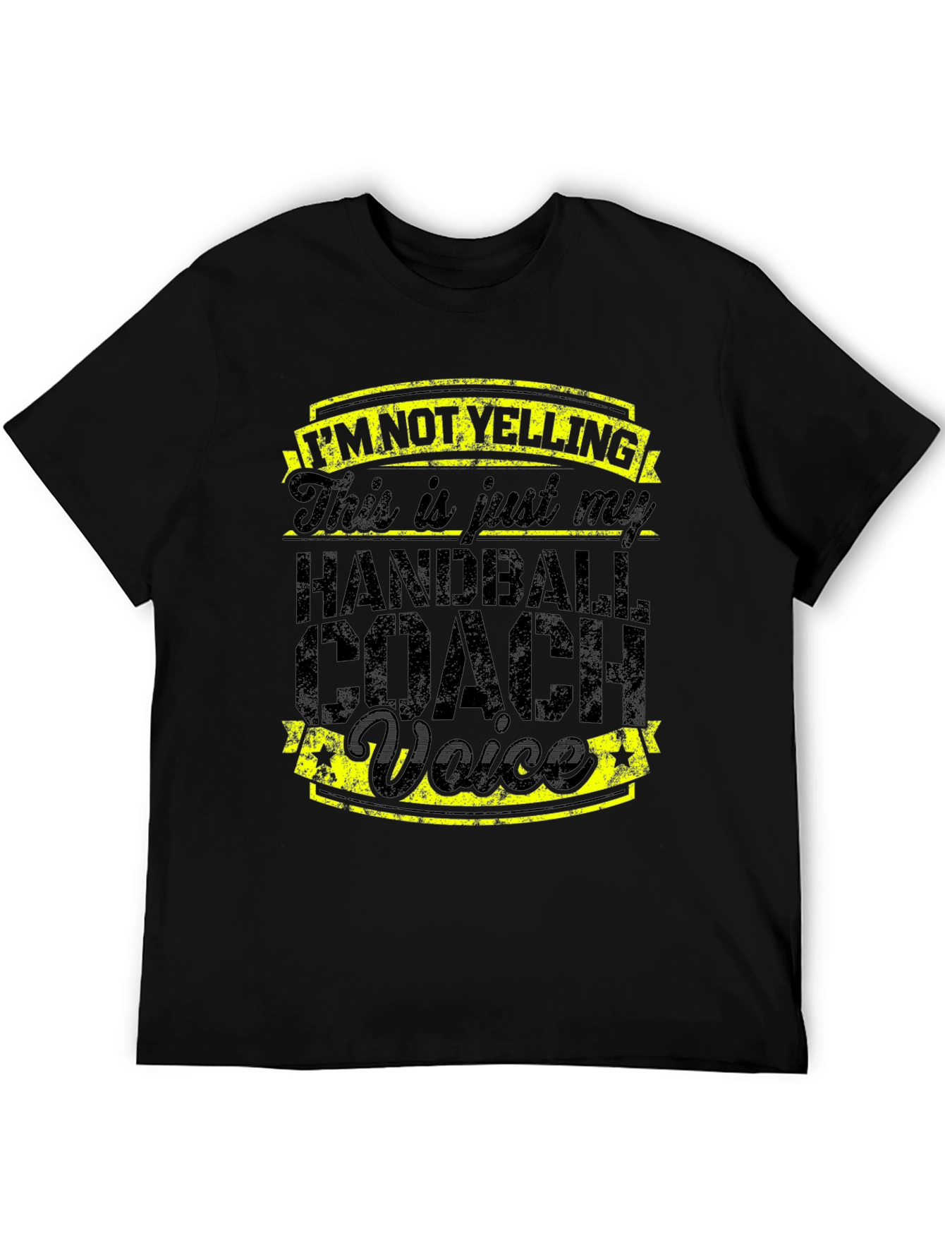 Black Handball Coach Voice T-Shirt - Funny Gift view 5
