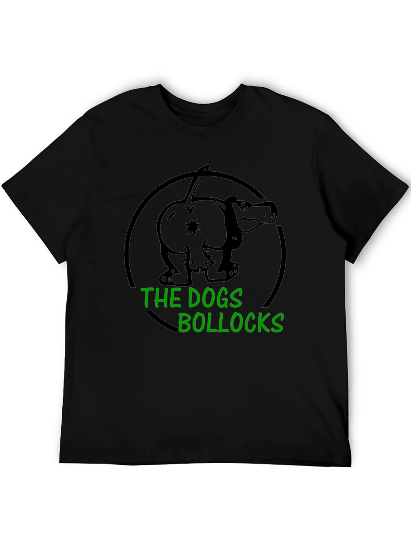 Black The Dogs Bollocks T-Shirt - Humorous Graphic Tee view 5