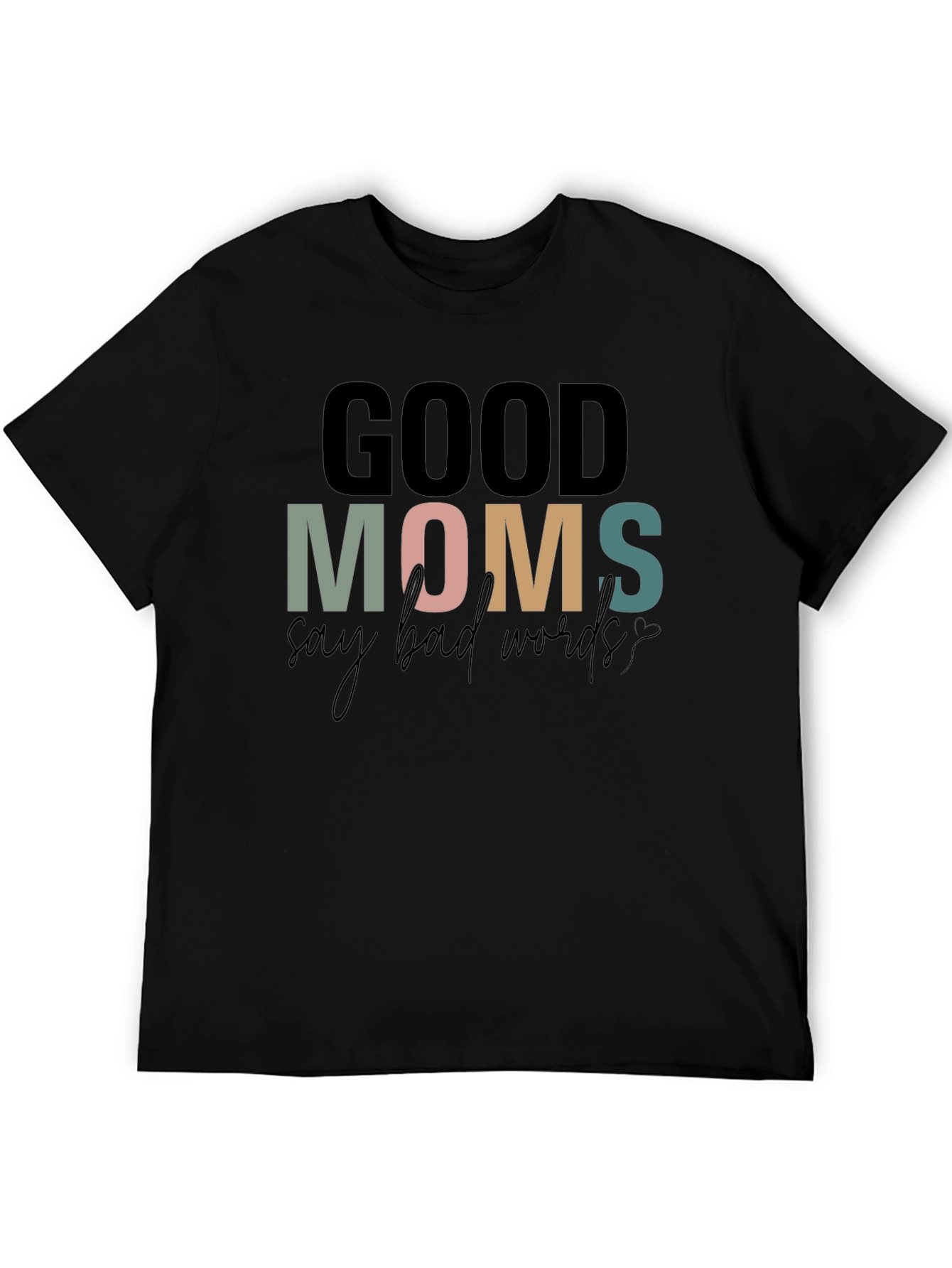 Black Good Moms T-Shirt view 5