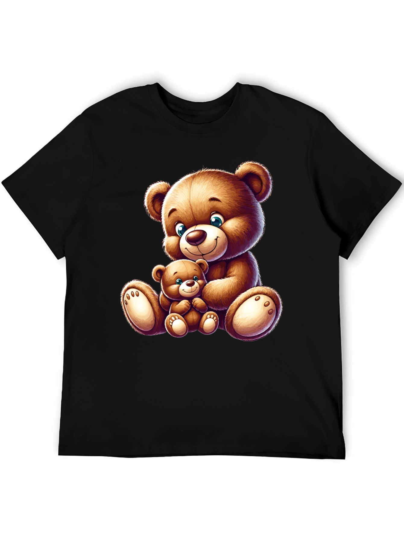Black Teddy Bear Graphic Tee - Cute Cartoon Design view 5