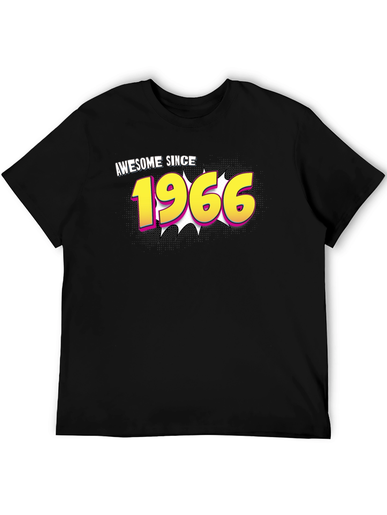 Black Awesome Since 1966 Black T-Shirt view 5