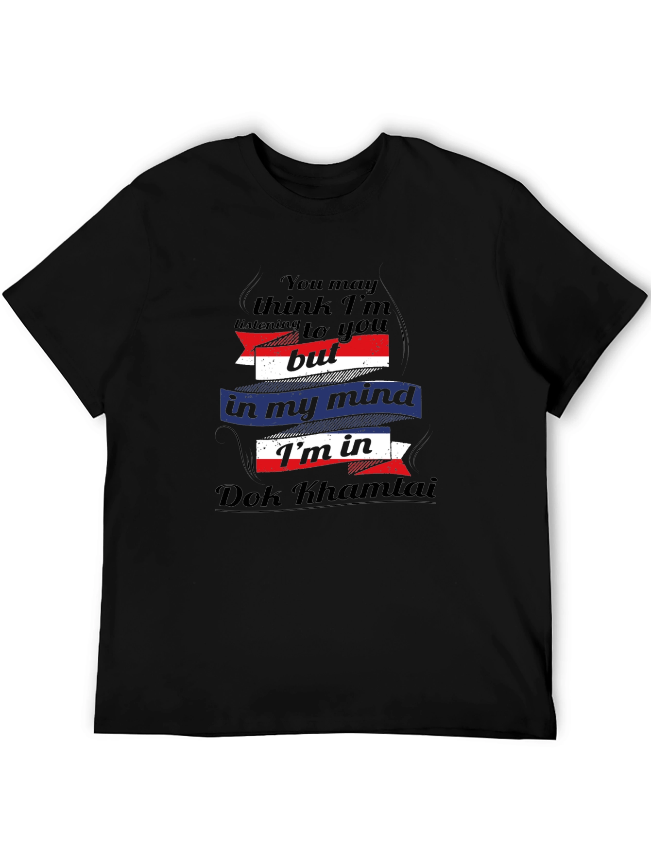 Black Dok Khamtai Mind T-Shirt - Funny Travel Tee view 5