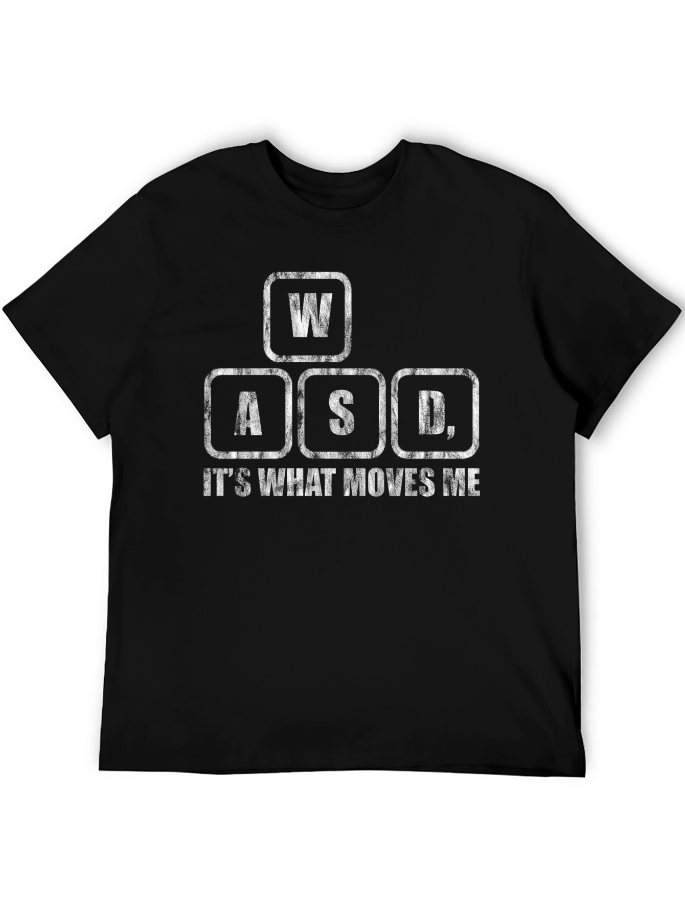 Black Gamer T-Shirt - WASD - It's What Moves Me view 5
