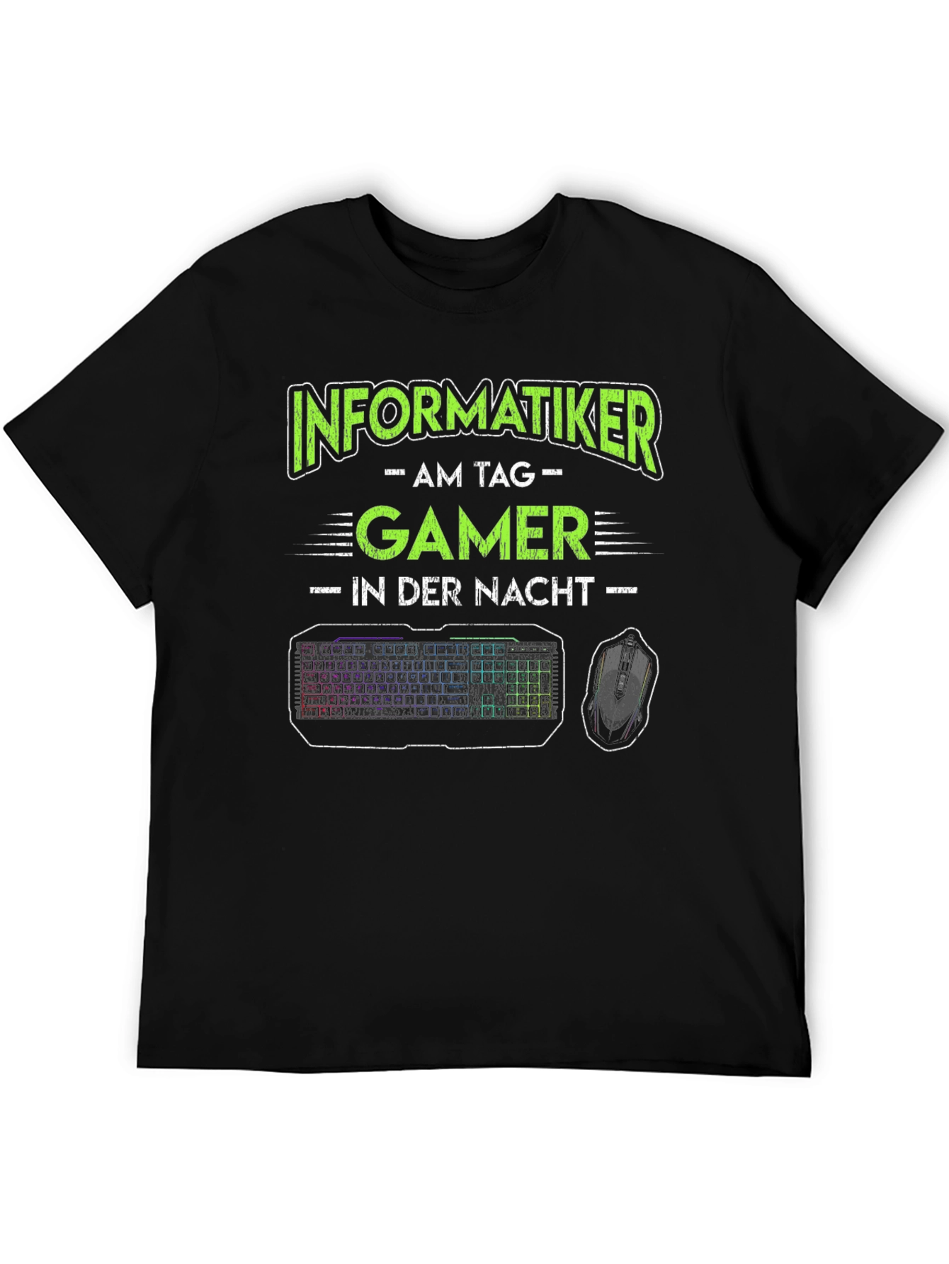 Black Informatiker Gamer T-Shirt - Black Novelty Tee view 5