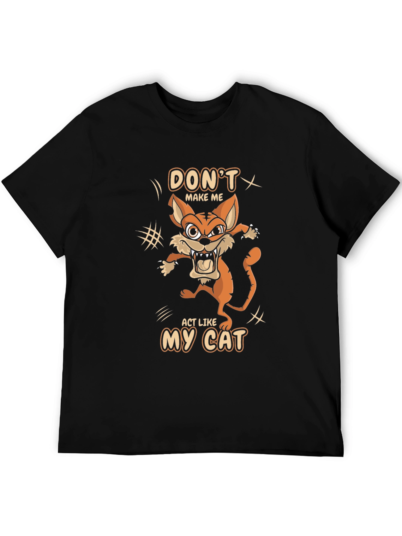 Black Don't Make Me Act Like My Cat T-Shirt view 5