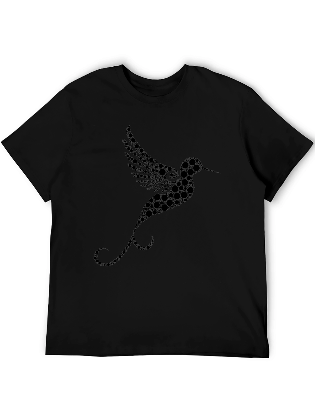 Black Hummingbird Graphic Black T-Shirt view 5