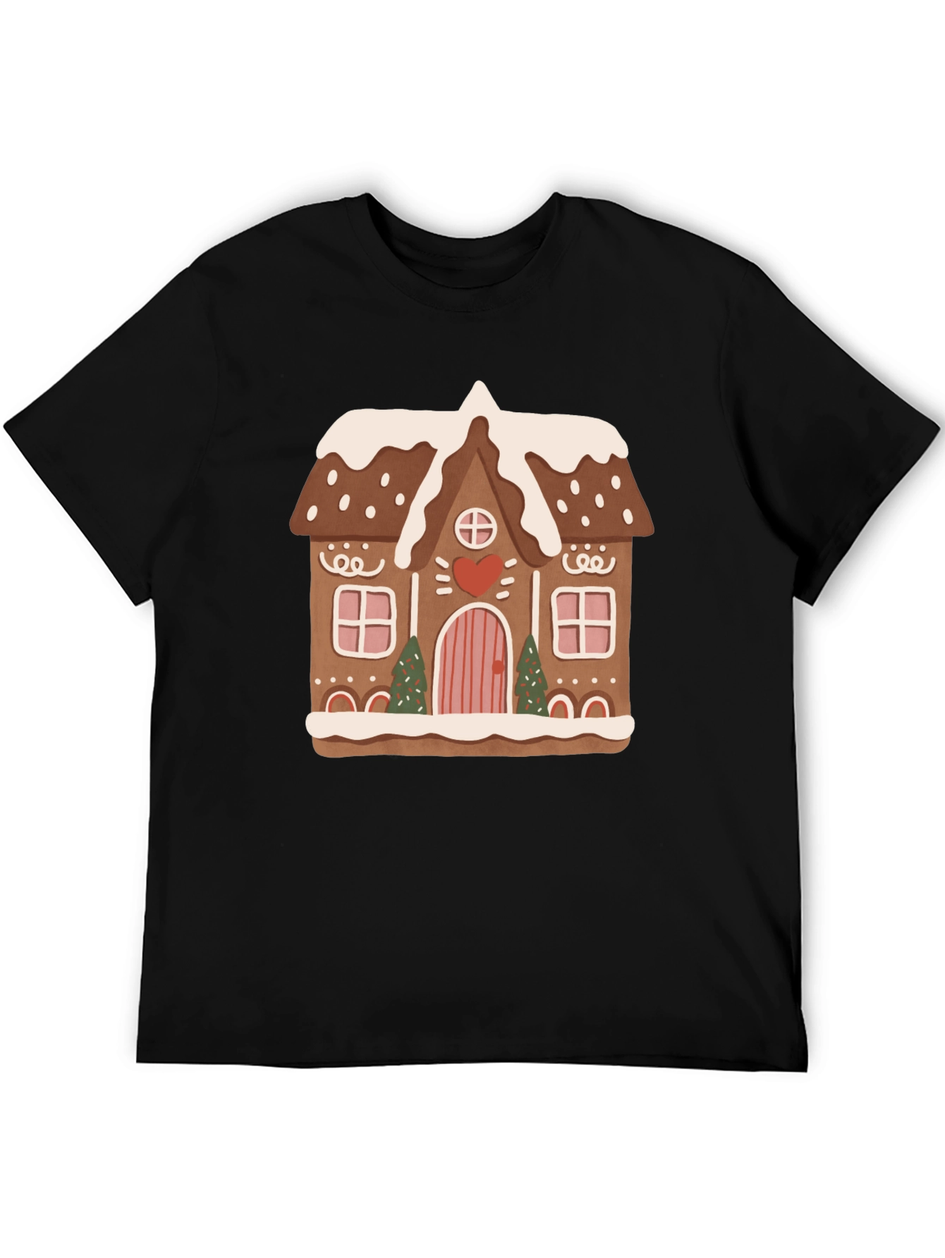 Black Gingerbread House Graphic Tee view 5