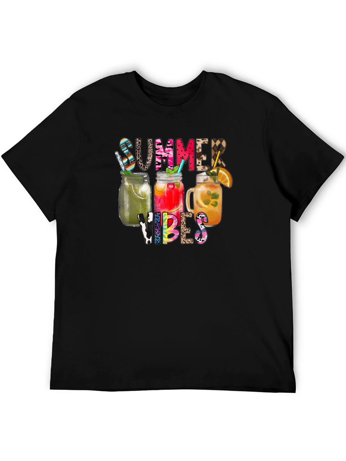 Black Summer Vibes Graphic Tee view 5