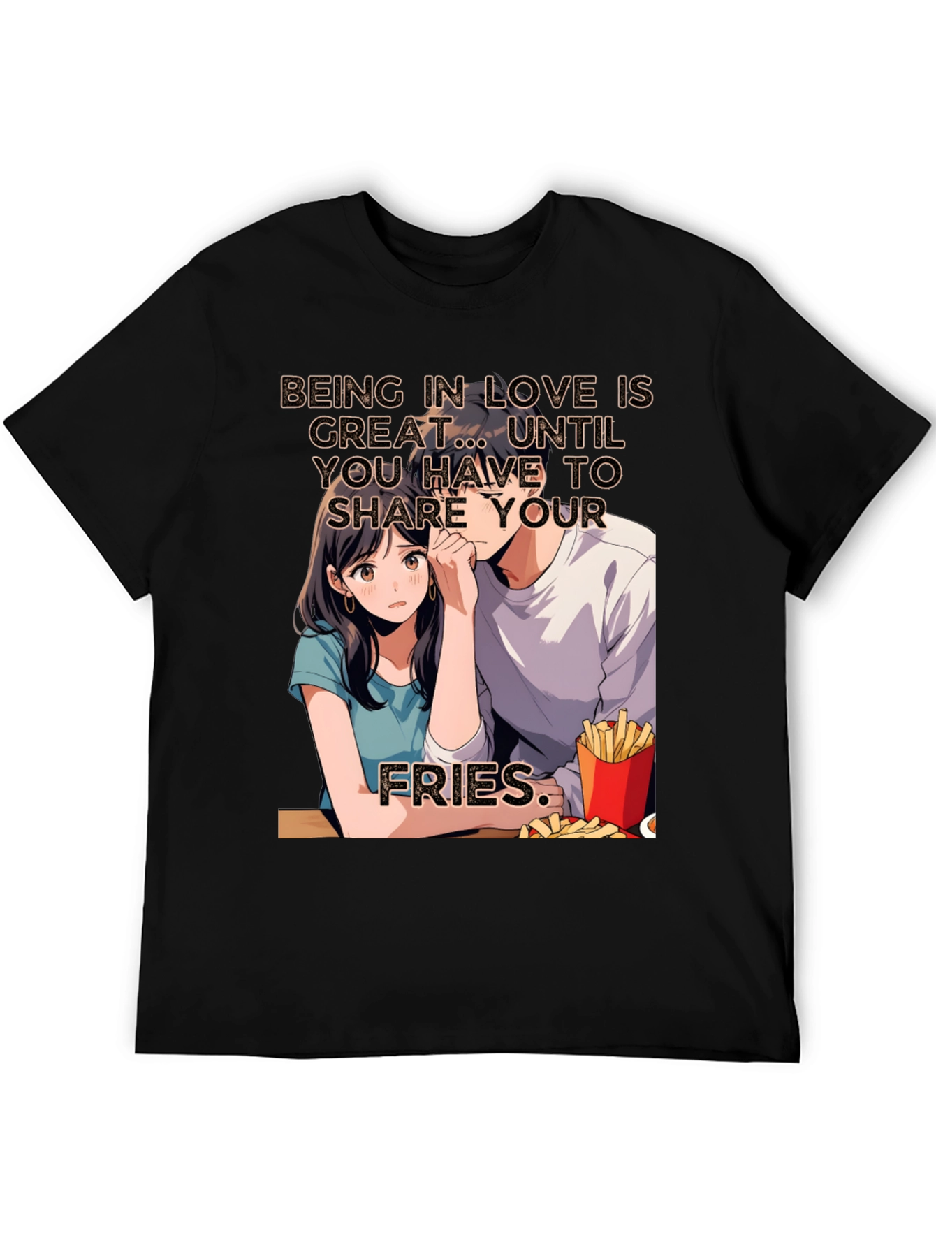 Black Share Your Fries Graphic T-Shirt view 5