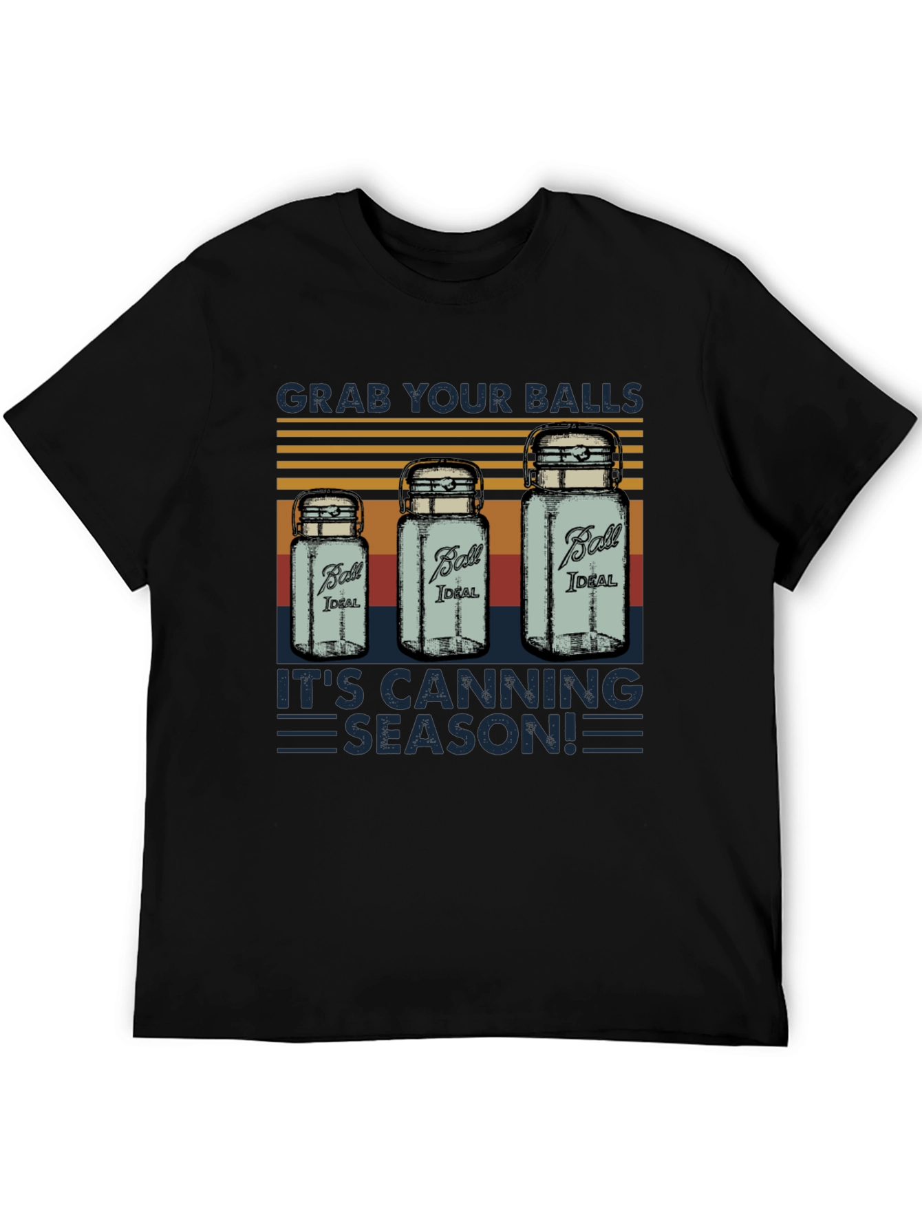 Black Grab Your Balls Canning Season T-Shirt view 5