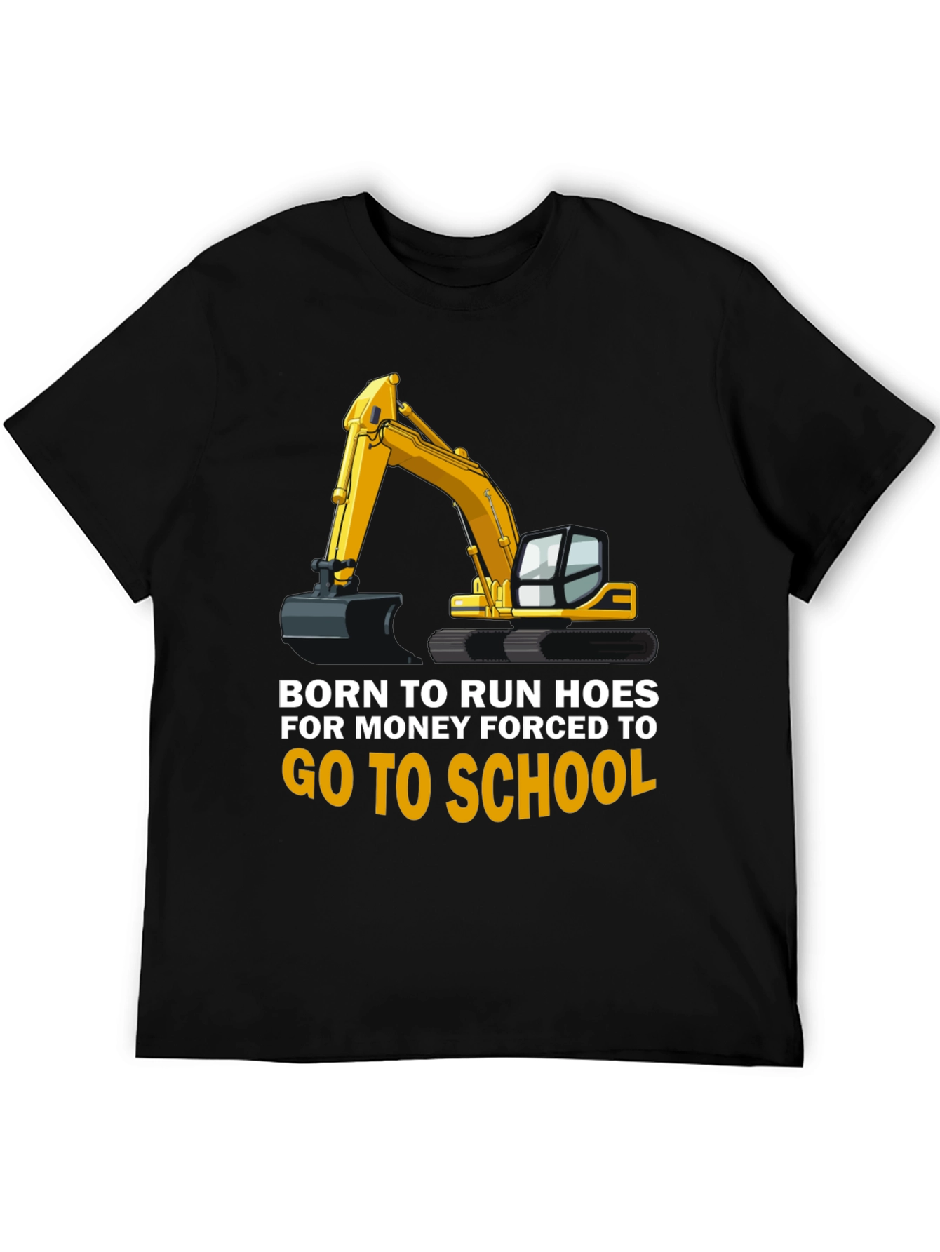 Black Born to Run Hoes T-Shirt view 5