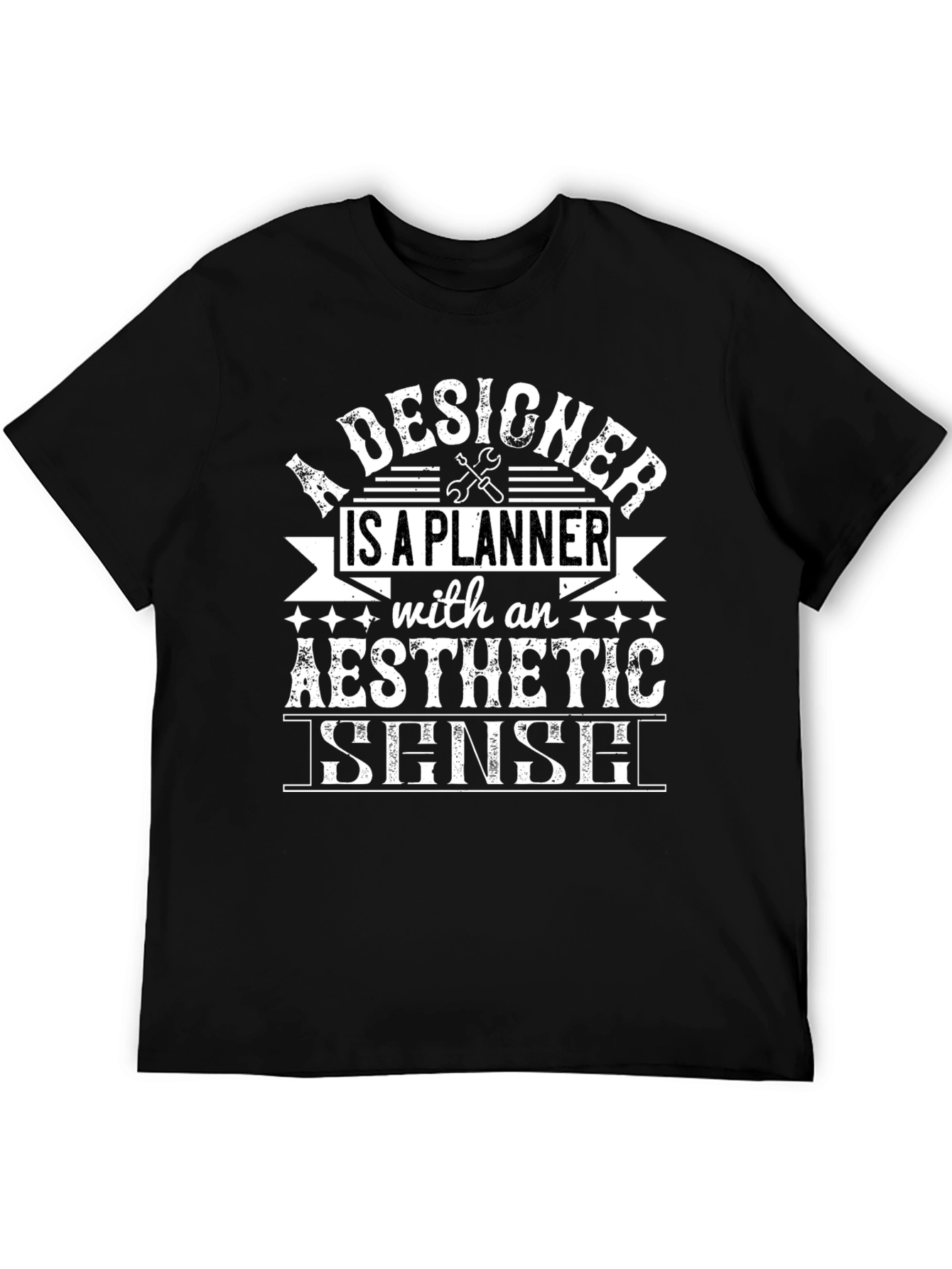 Black Designer Aesthetic Sense Graphic Tee view 5