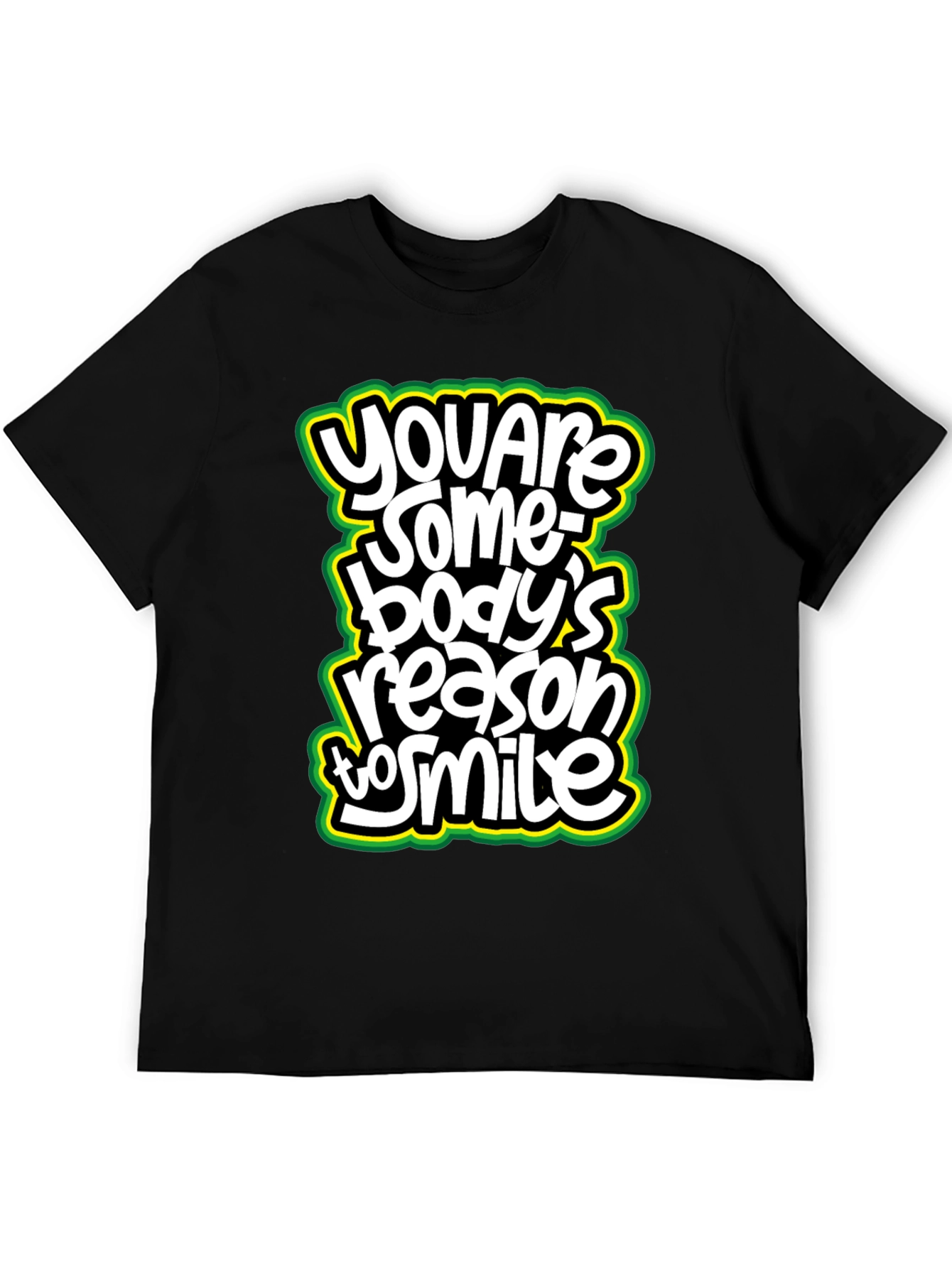 Black You Are Somebody's Reason to Smile Graphic Tee view 5