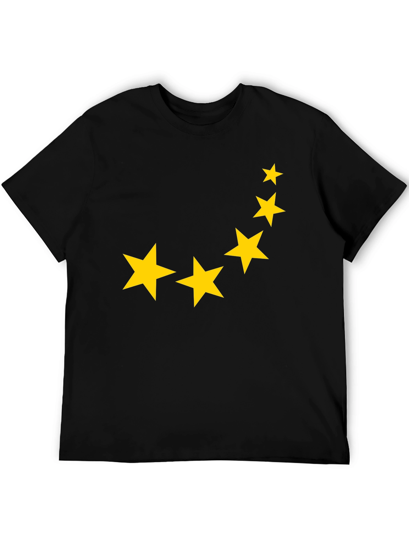 Black Starry Night Tee - Graphic Print Crew Neck T-Shirt view 5