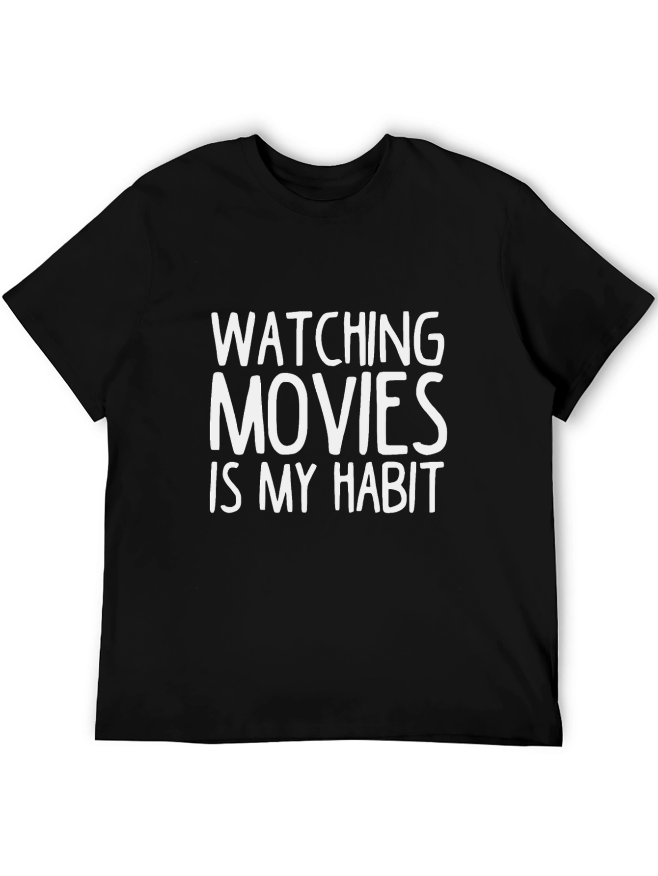 Black Watching Movies Is My Habit Graphic Tee view 5