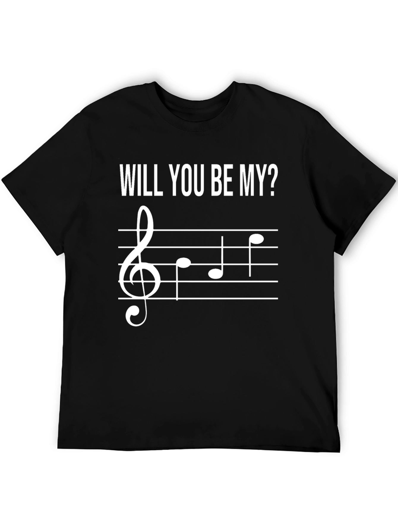 Black Musical Proposal T-Shirt: Will You Be My Do Re Mi? view 5
