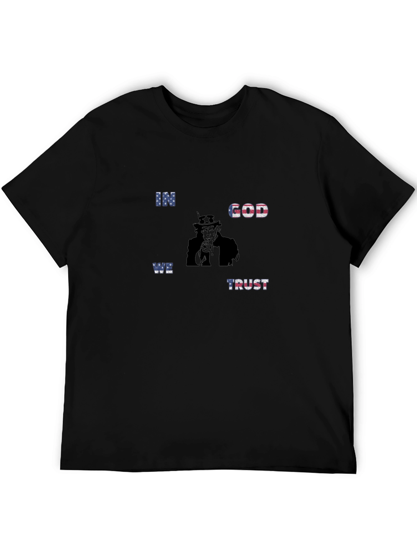 Black In God We Trust Patriotic T-Shirt view 5