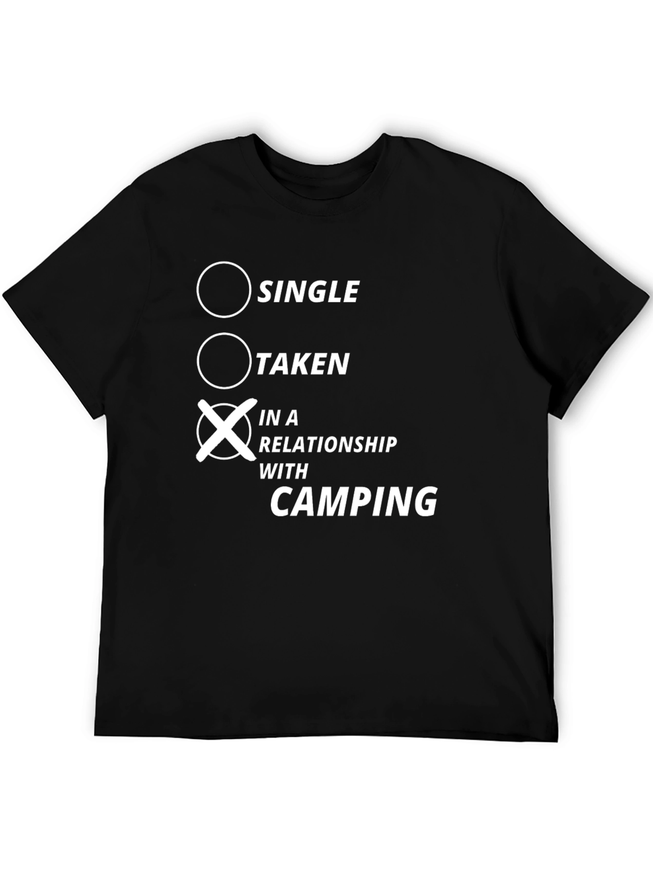 Black Camping Relationship Graphic Tee - Outdoor Lover's Shirt view 5