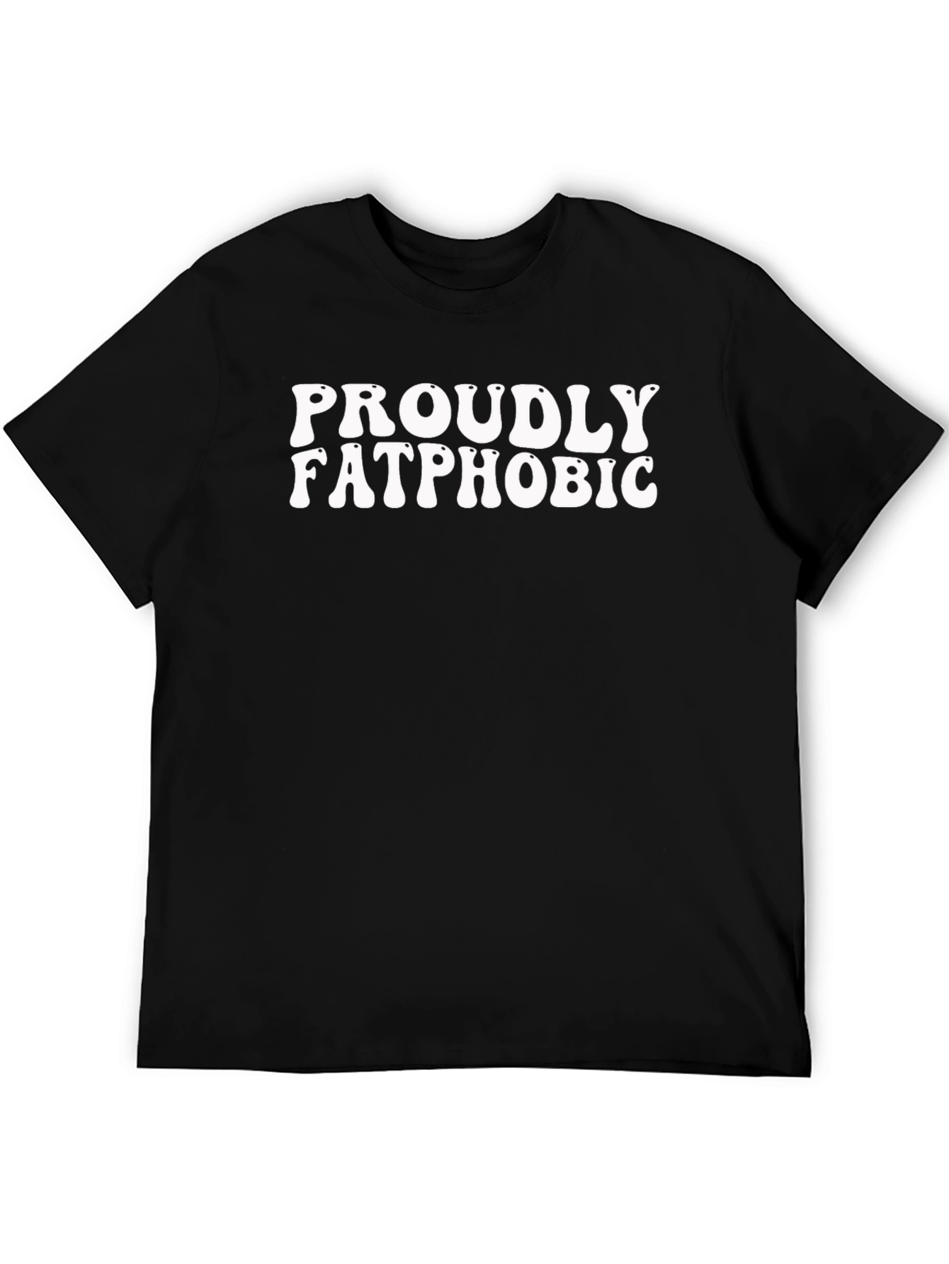Black Proudly Fatphobic Statement Tee view 5
