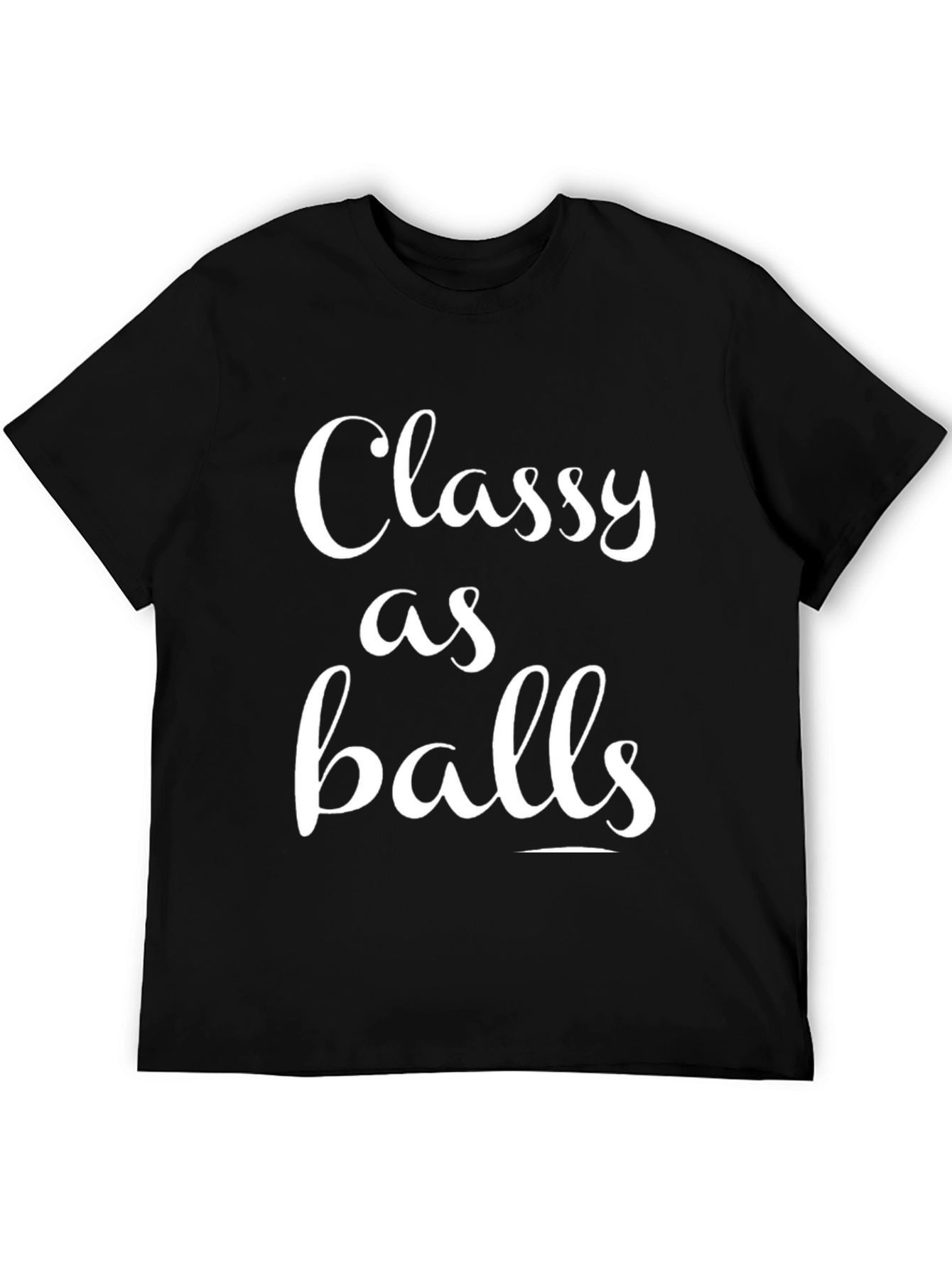 Black Classy as Balls Graphic Tee view 5
