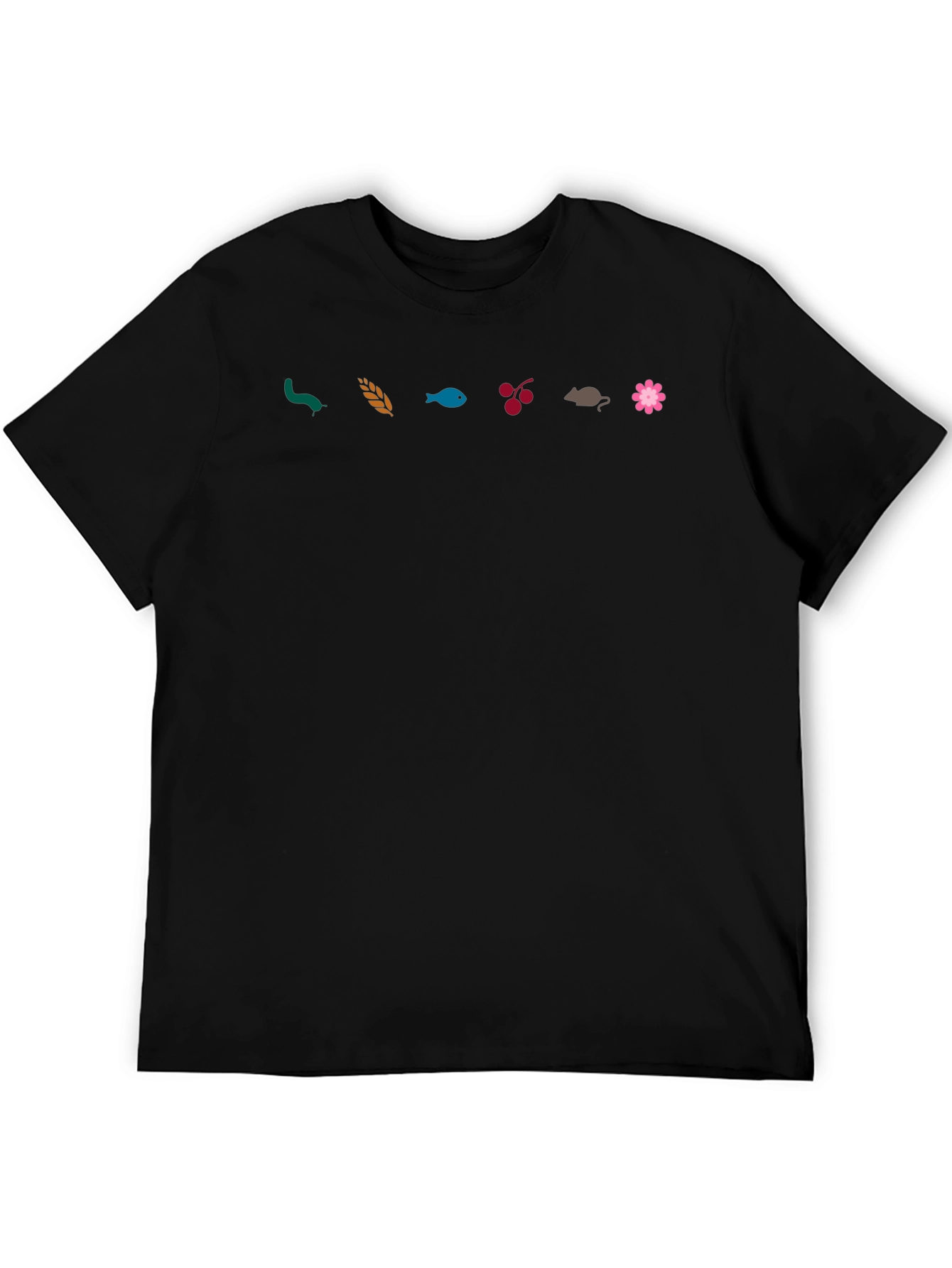 Black Nature-Themed Graphic T-Shirt - Black view 5