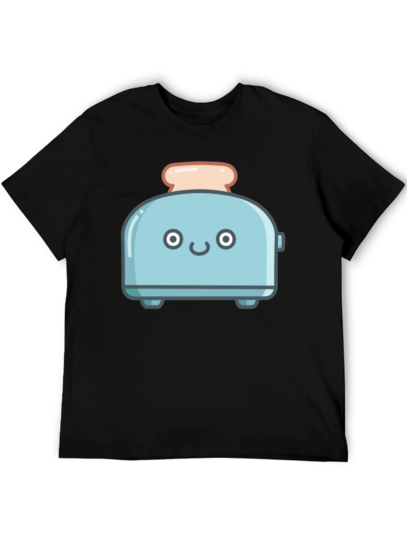 Black Cute Toaster Graphic T-Shirt view 5